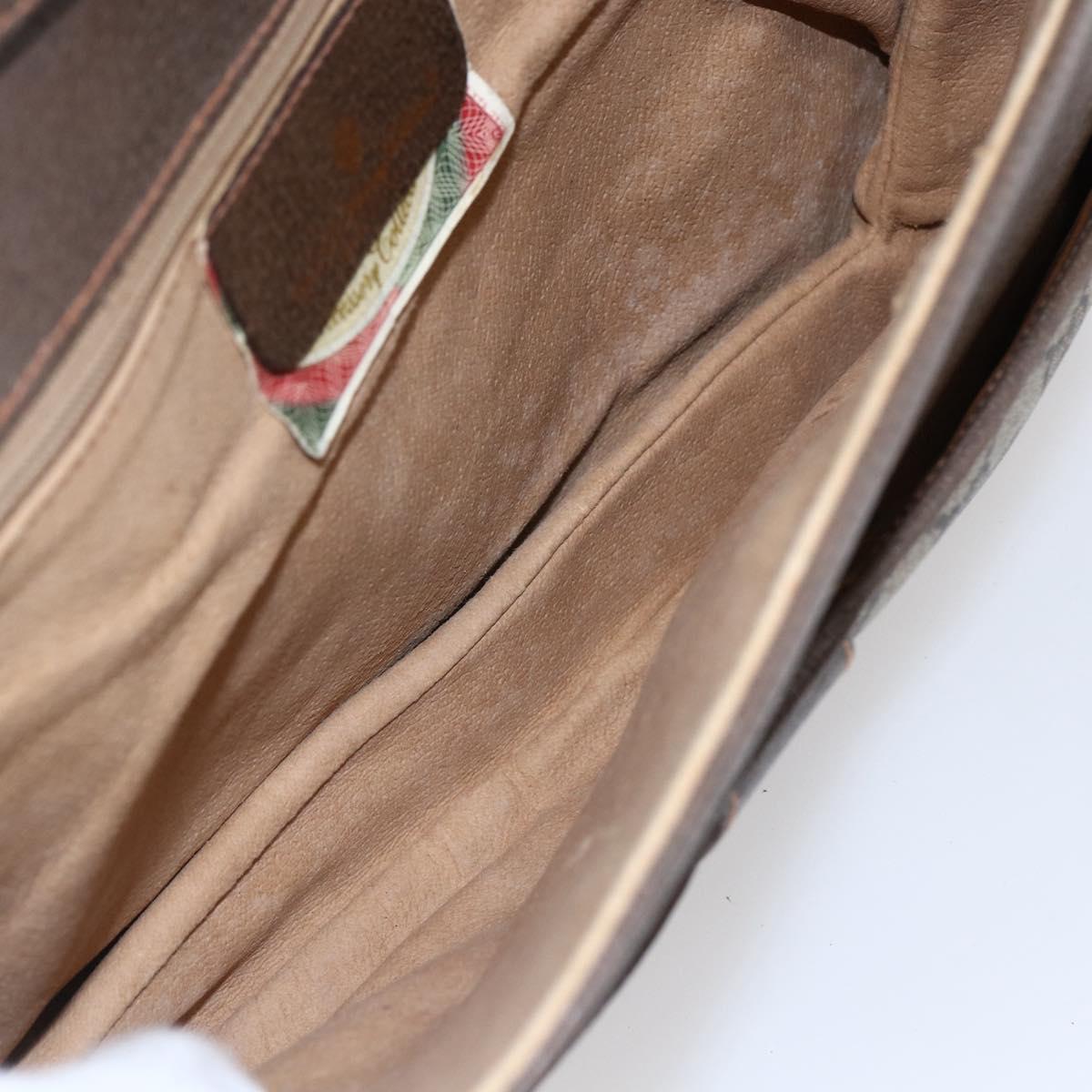 GUCCI GG Supreme Shoulder Bag PVC Beige Gold 904 02 025 Auth BA7965