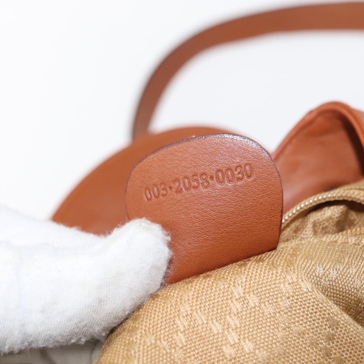 GUCCI Bamboo Backpack Leather Brown Gold 003 2058 0030 Auth BA7970