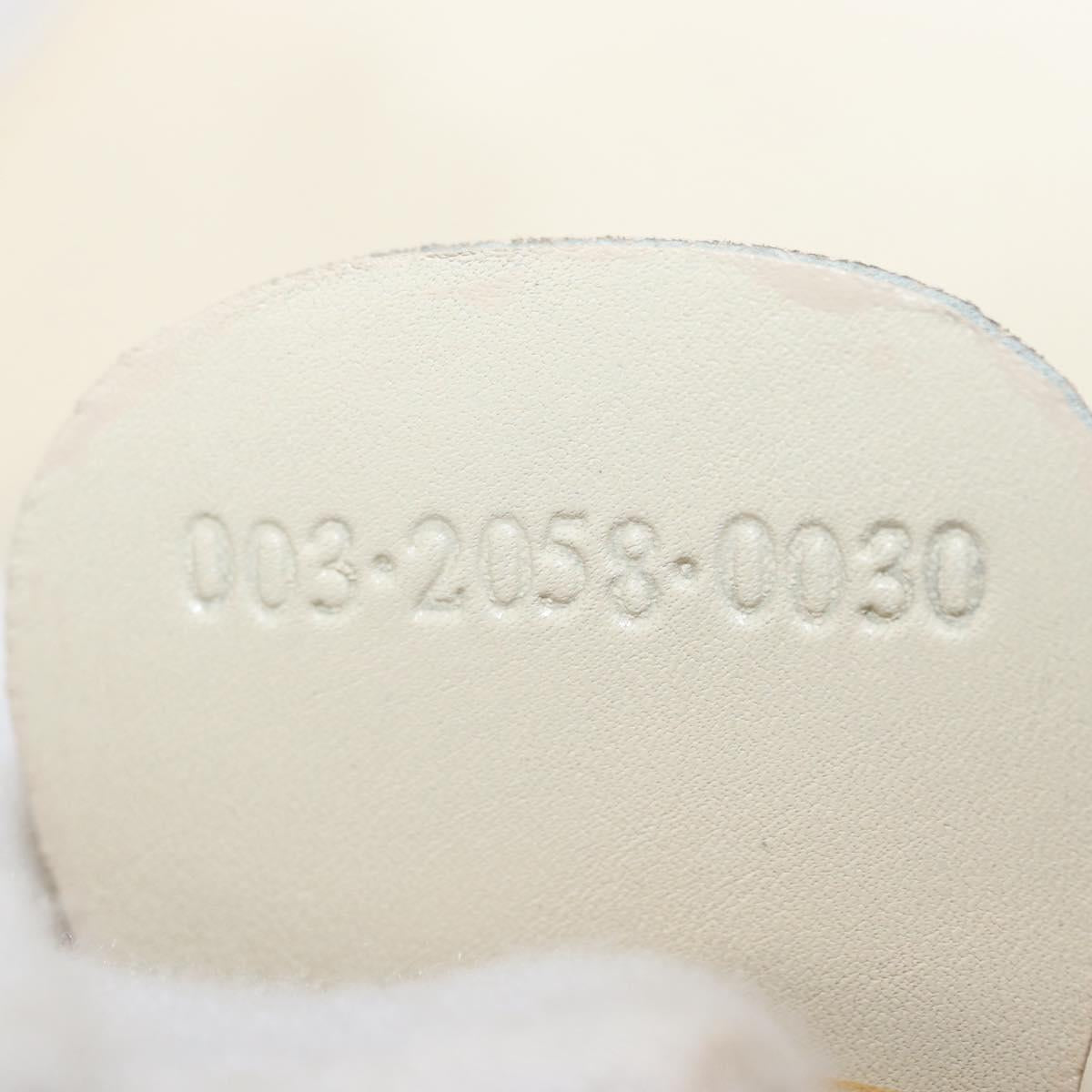 GUCCI Bamboo Backpack Leather White Gold 003 2058 0030 Auth BA7971