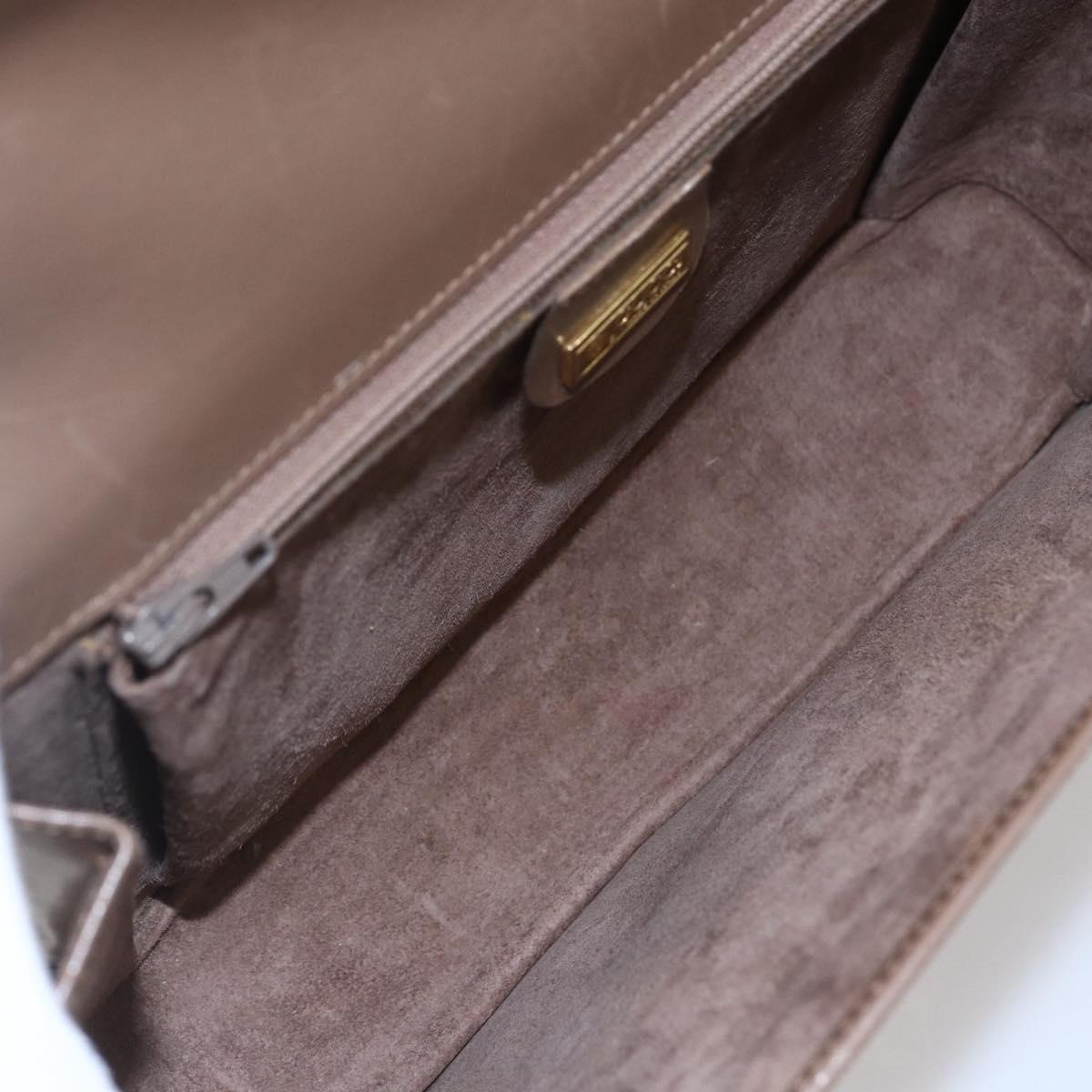 GUCCI Shoulder Bag Leather Beige Gold 001 099 0622 Auth BA7974