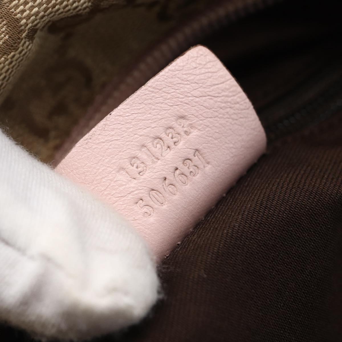 GUCCI GG Canvas Sherry Line Tote Bag Beige Gold 131233 Auth BA7975