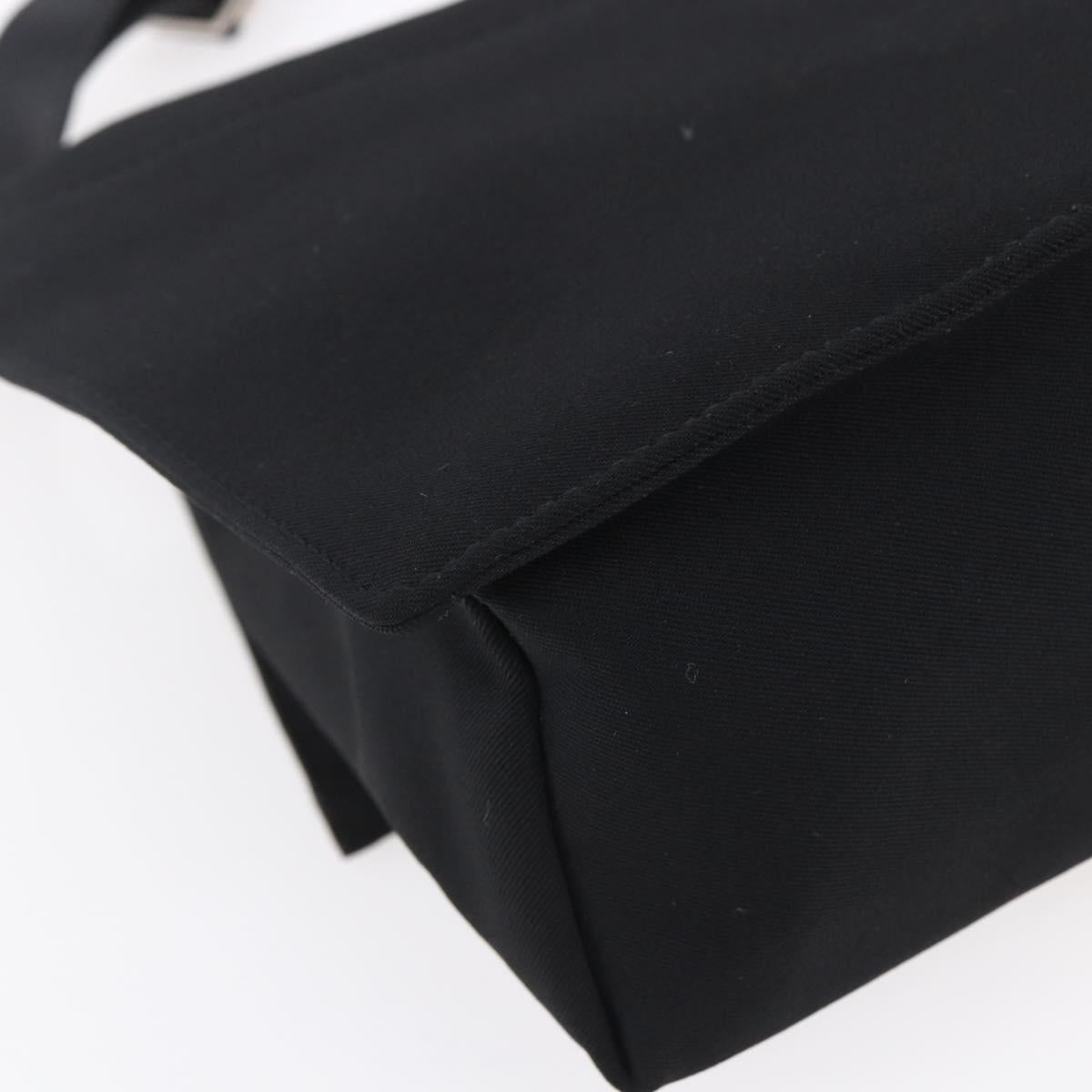 Salvatore Ferragamo Vala Shoulder Bag Canvas Black Silver Auth BA7986