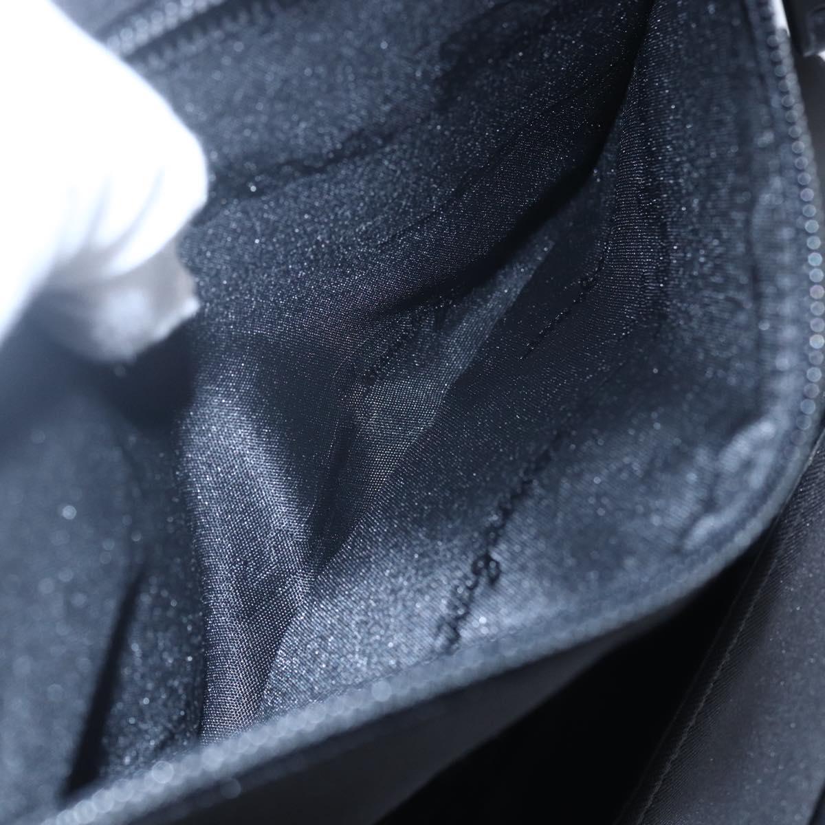 Salvatore Ferragamo Vala Shoulder Bag Canvas Black Silver Auth BA7986