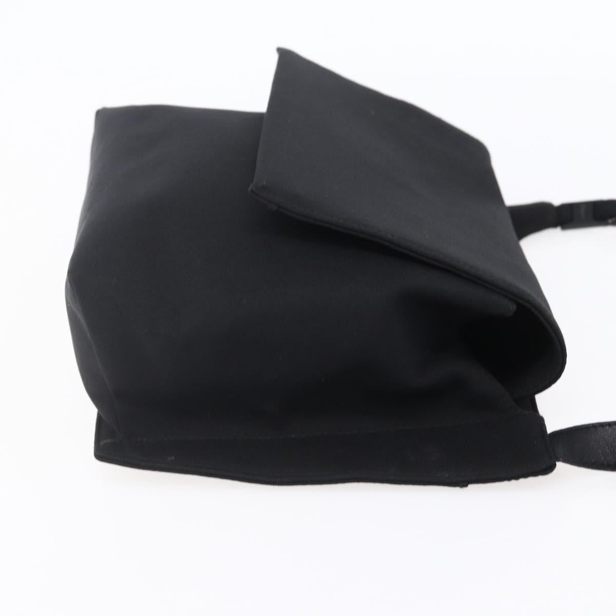 Salvatore Ferragamo Vala Shoulder Bag Canvas Black Silver Auth BA7986