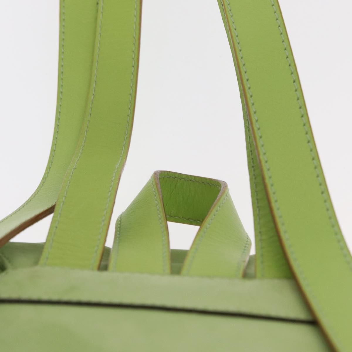 Salvatore Ferragamo Backpack Suede Green Gold Auth BA7987