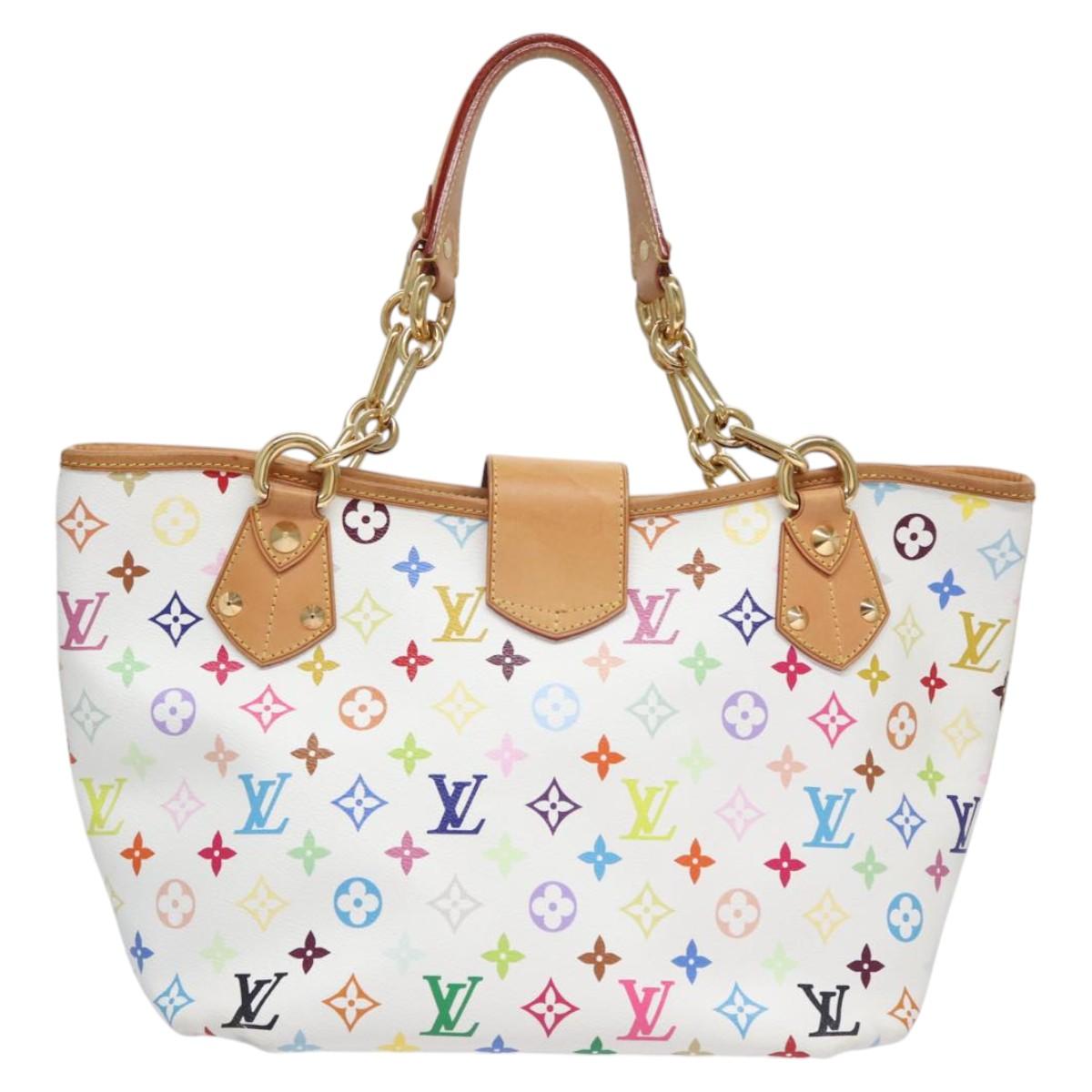LOUIS VUITTON Monogram Multicolor Annie GM Tote Bag White M40303 LV Auth BA798M