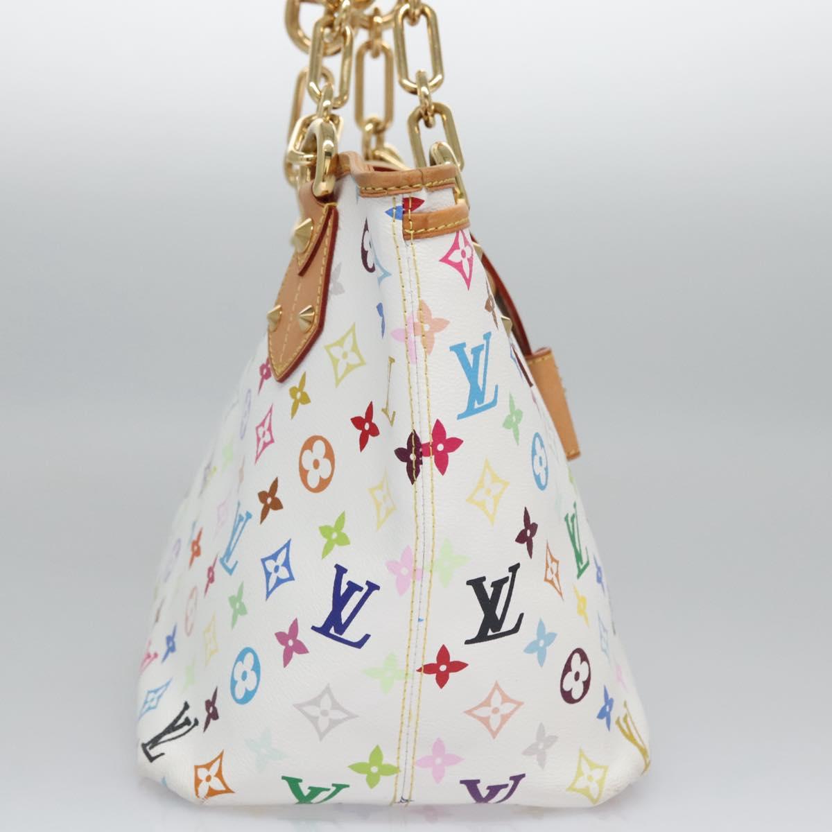 LOUIS VUITTON Monogram Multicolor Annie GM Tote Bag White M40303 LV Auth BA798M