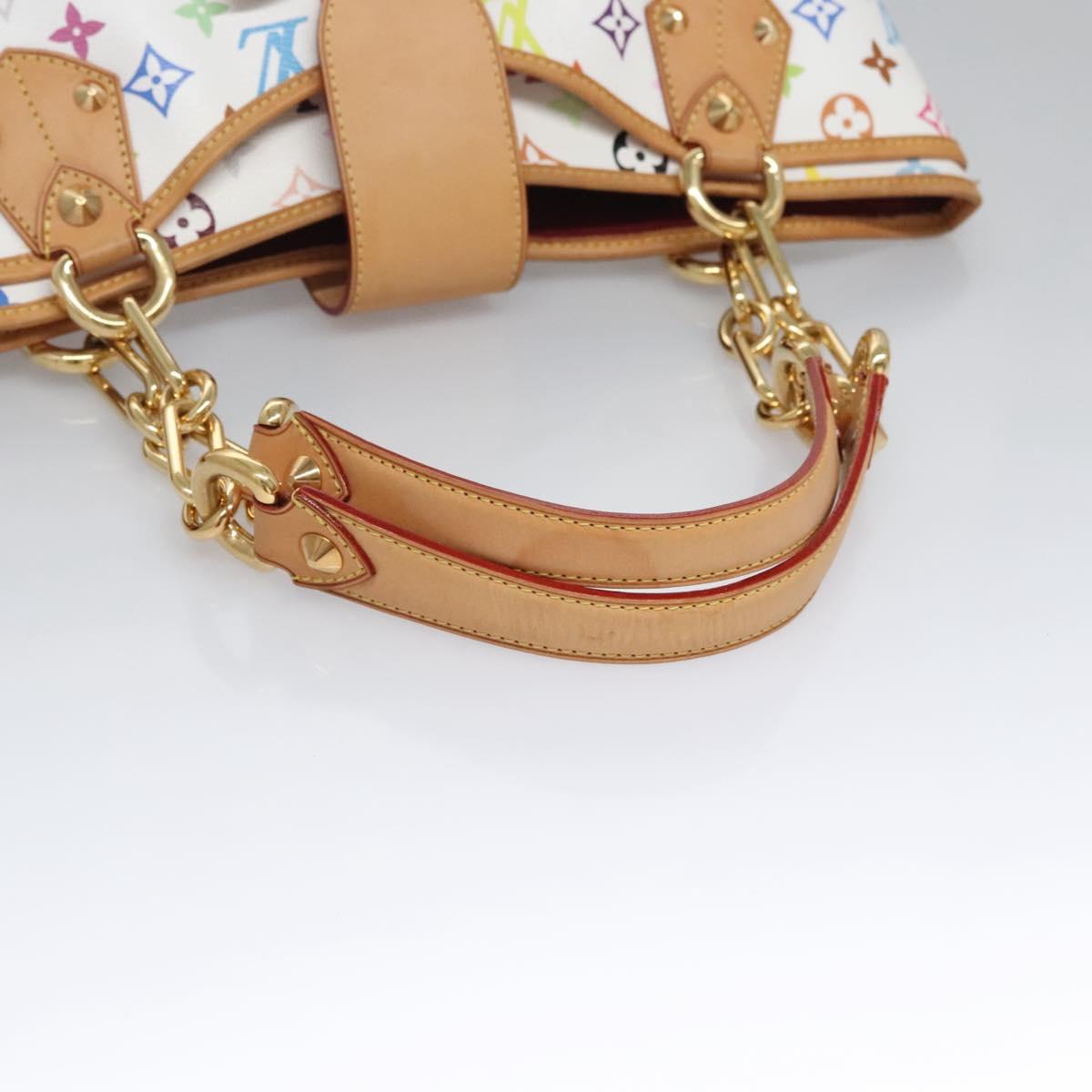 LOUIS VUITTON Monogram Multicolor Annie GM Tote Bag White M40303 LV Auth BA798M