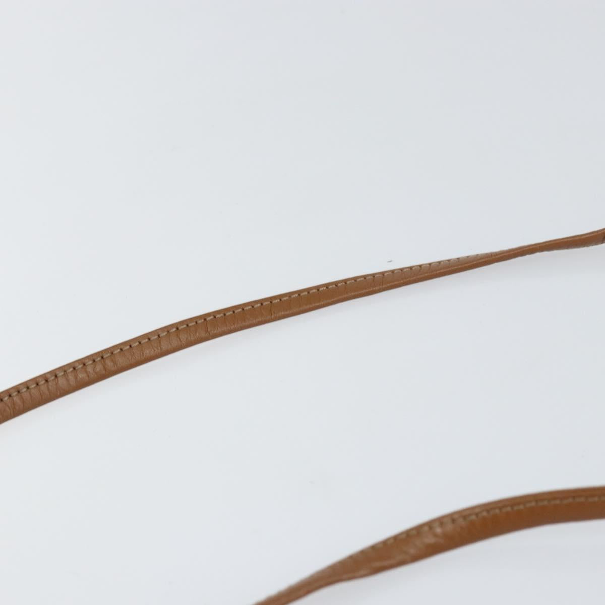 Christian Dior Honeycomb Canvas Shoulder Bag PVC Gold Khaki Auth BA7993