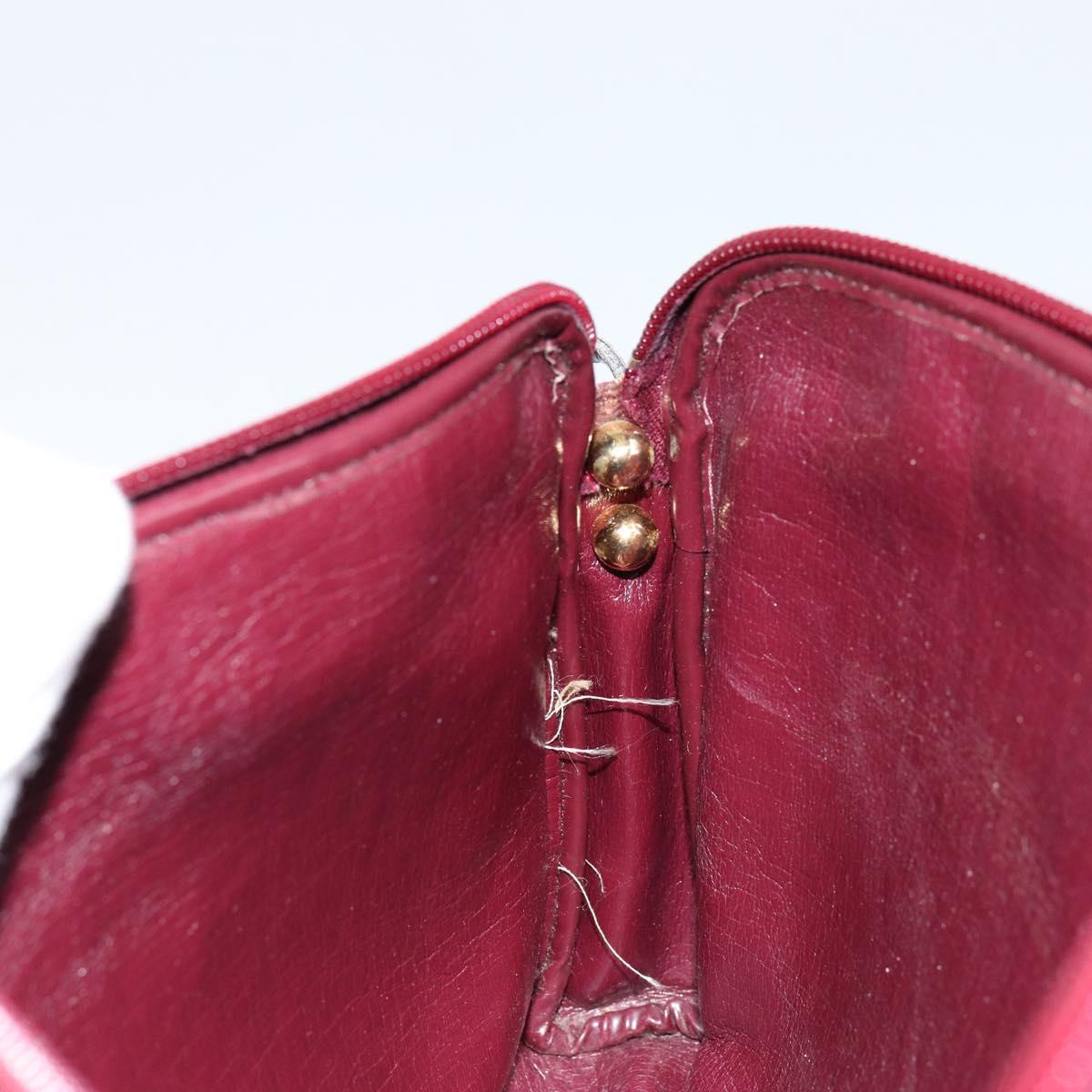 Christian Dior Trotter Canvas Shoulder Bag Red Gold Auth BA7997