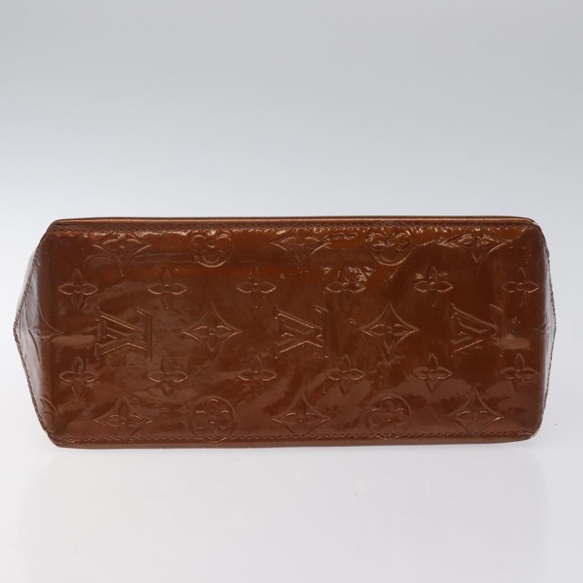 LOUIS VUITTON Monogram Vernis Reade PM Hand Bag Bronze M91146 LV Auth BA800