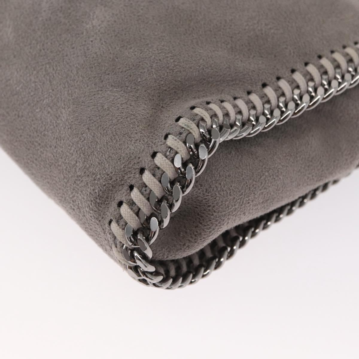 Stella MacCartney Chain Falabella Bag polyester Gray Silver 391698 Auth BA8008