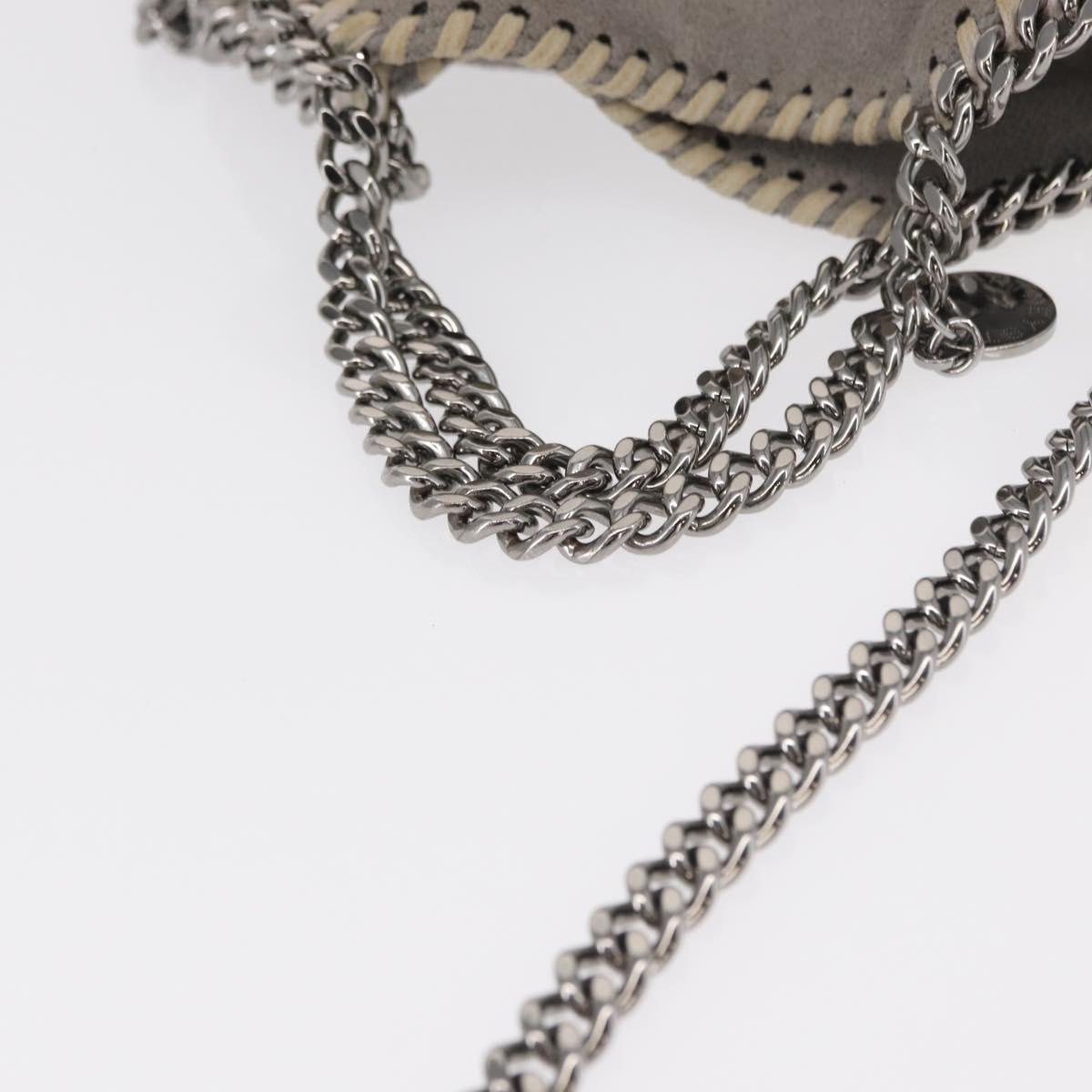 Stella MacCartney Chain Falabella Bag polyester Gray Silver 391698 Auth BA8008