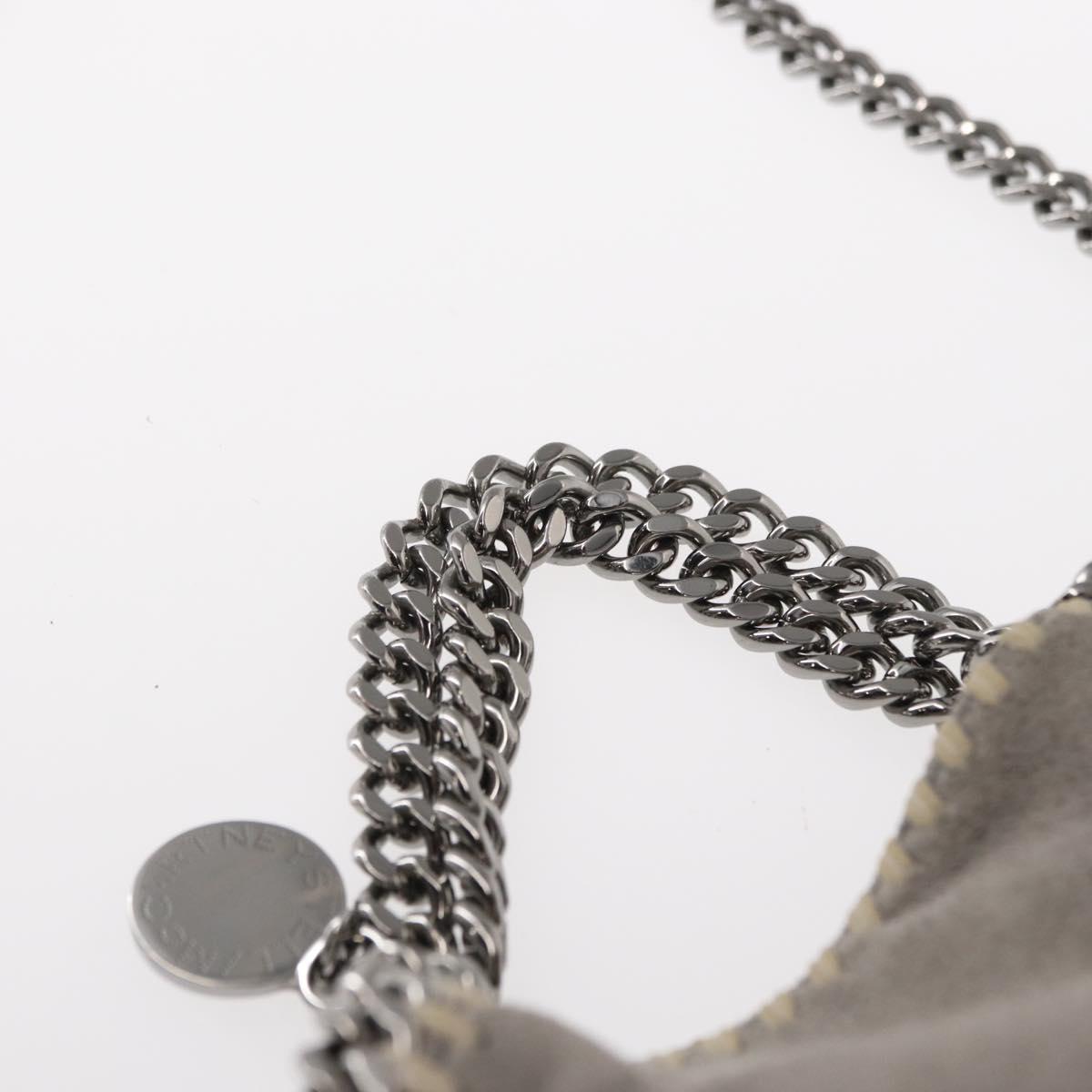 Stella MacCartney Chain Falabella Bag polyester Gray Silver 391698 Auth BA8008
