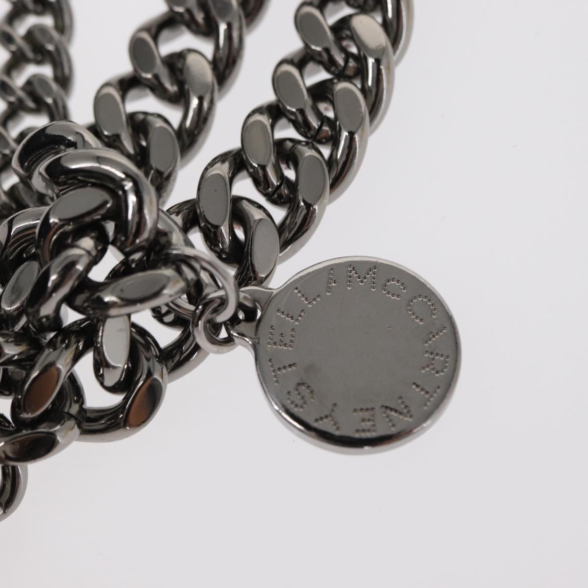 Stella MacCartney Chain Falabella Bag polyester Black Silver 371223 Auth BA8010