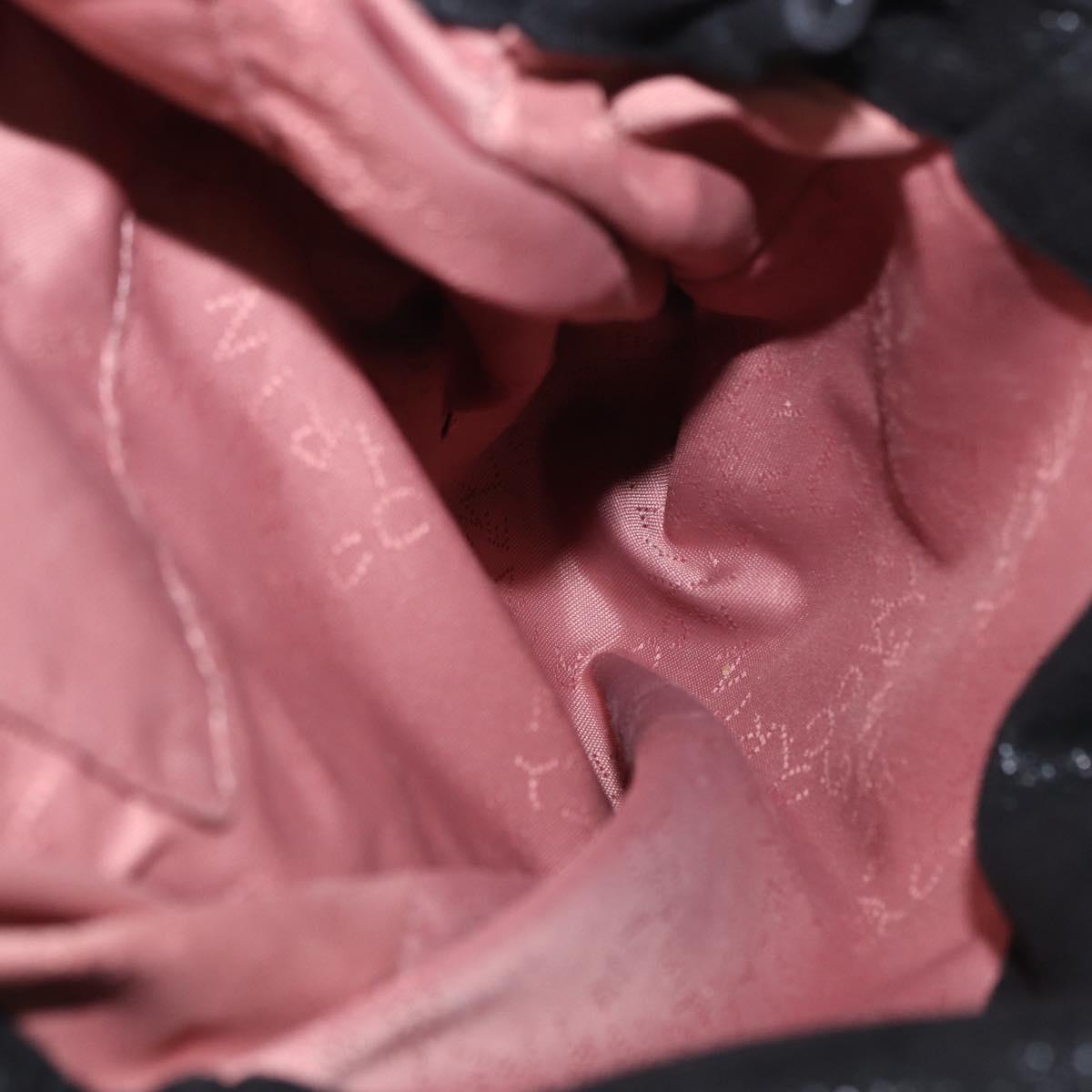 Stella MacCartney Chain Falabella Bag polyester Black Silver 371223 Auth BA8010