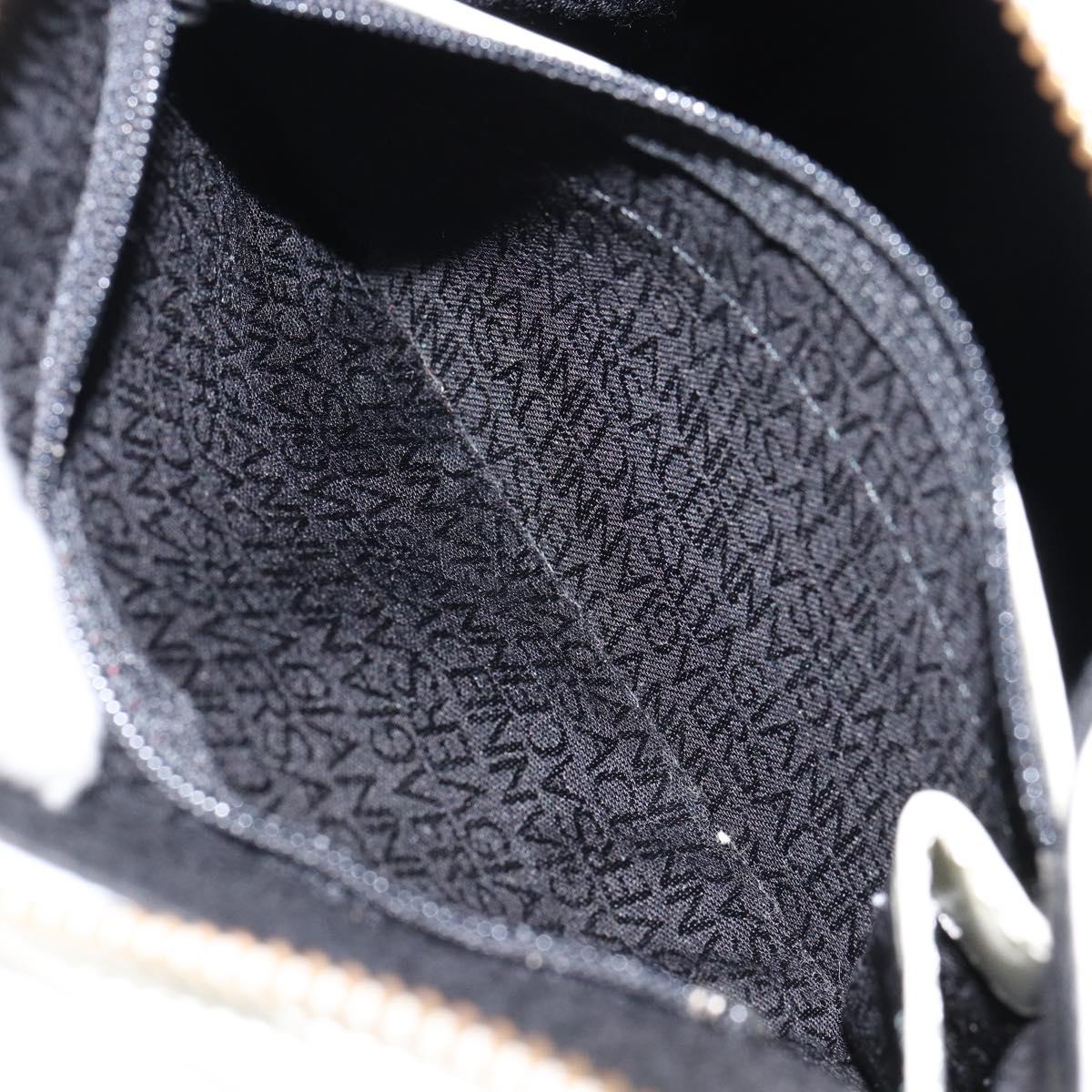 Gianni Versace Shoulder Bag Leather White Gold Auth BA8015