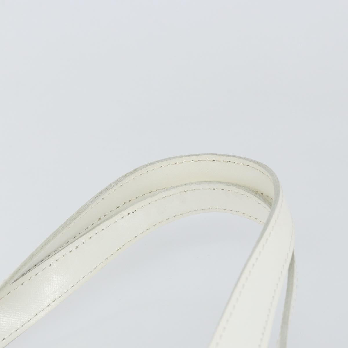 Gianni Versace Shoulder Bag Leather White Gold Auth BA8015