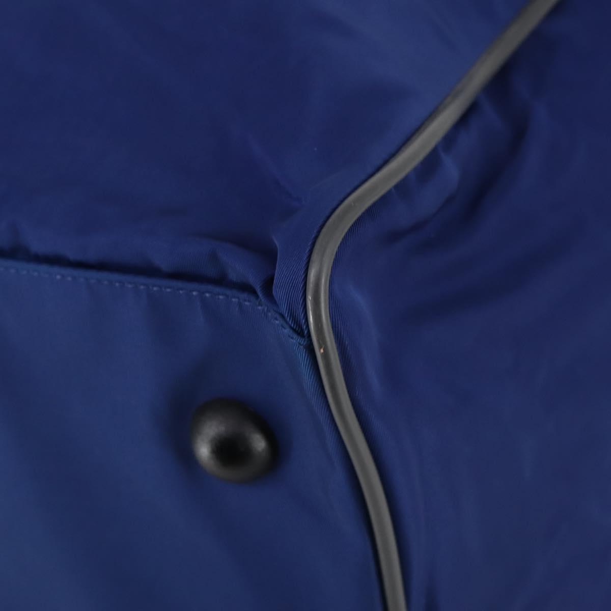 PRADA Sports Boston Bag Nylon 2way Blue Silver Auth BA8019