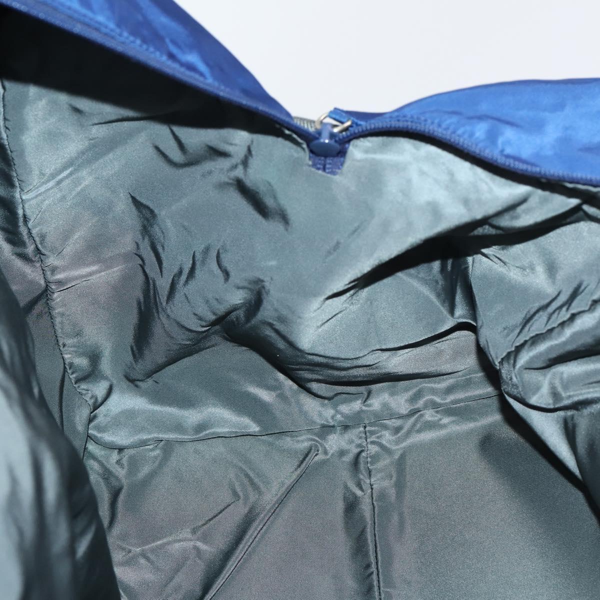 PRADA Sports Boston Bag Nylon 2way Blue Silver Auth BA8019