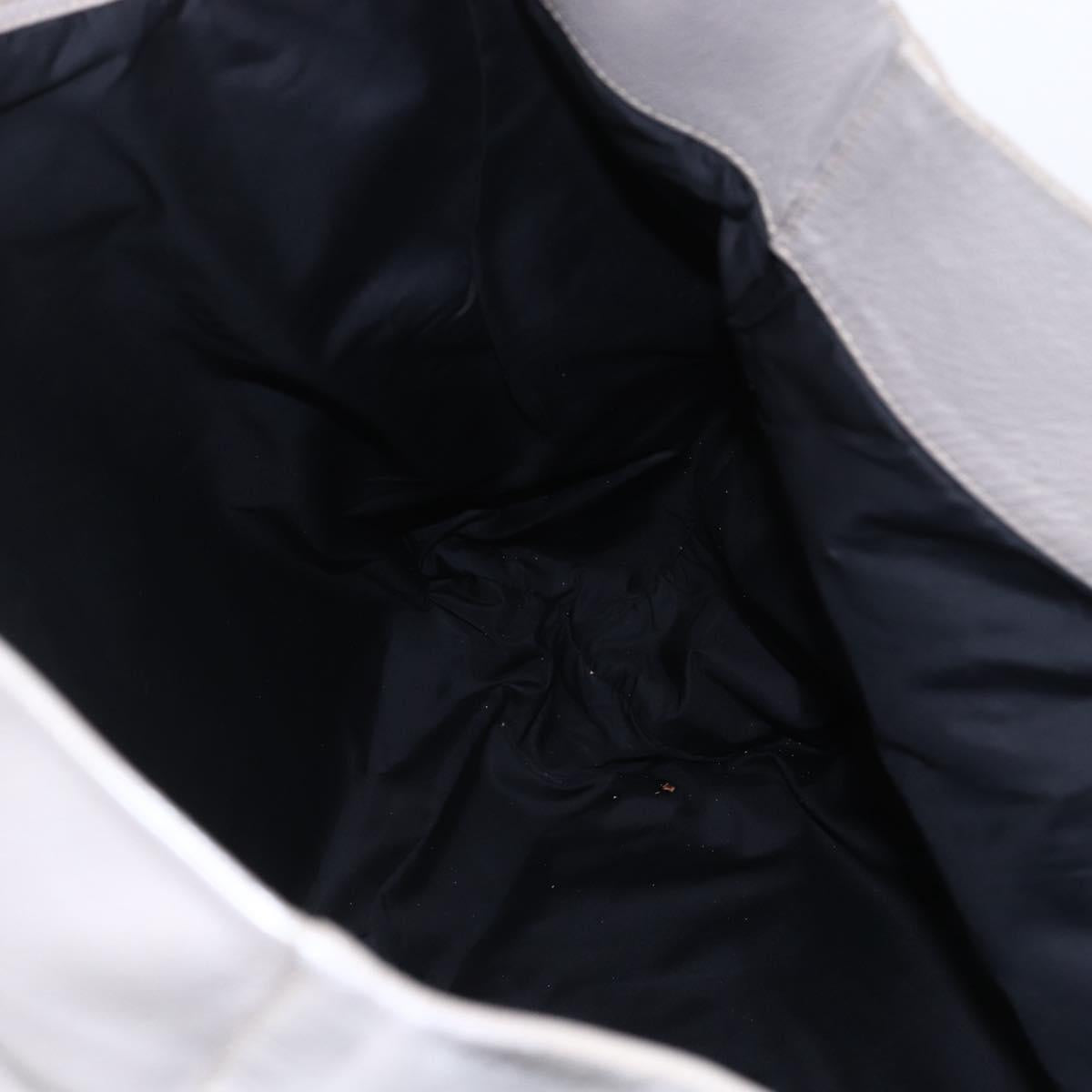 Miu Miu Tote Bag Leather Black Gray Auth BA8020