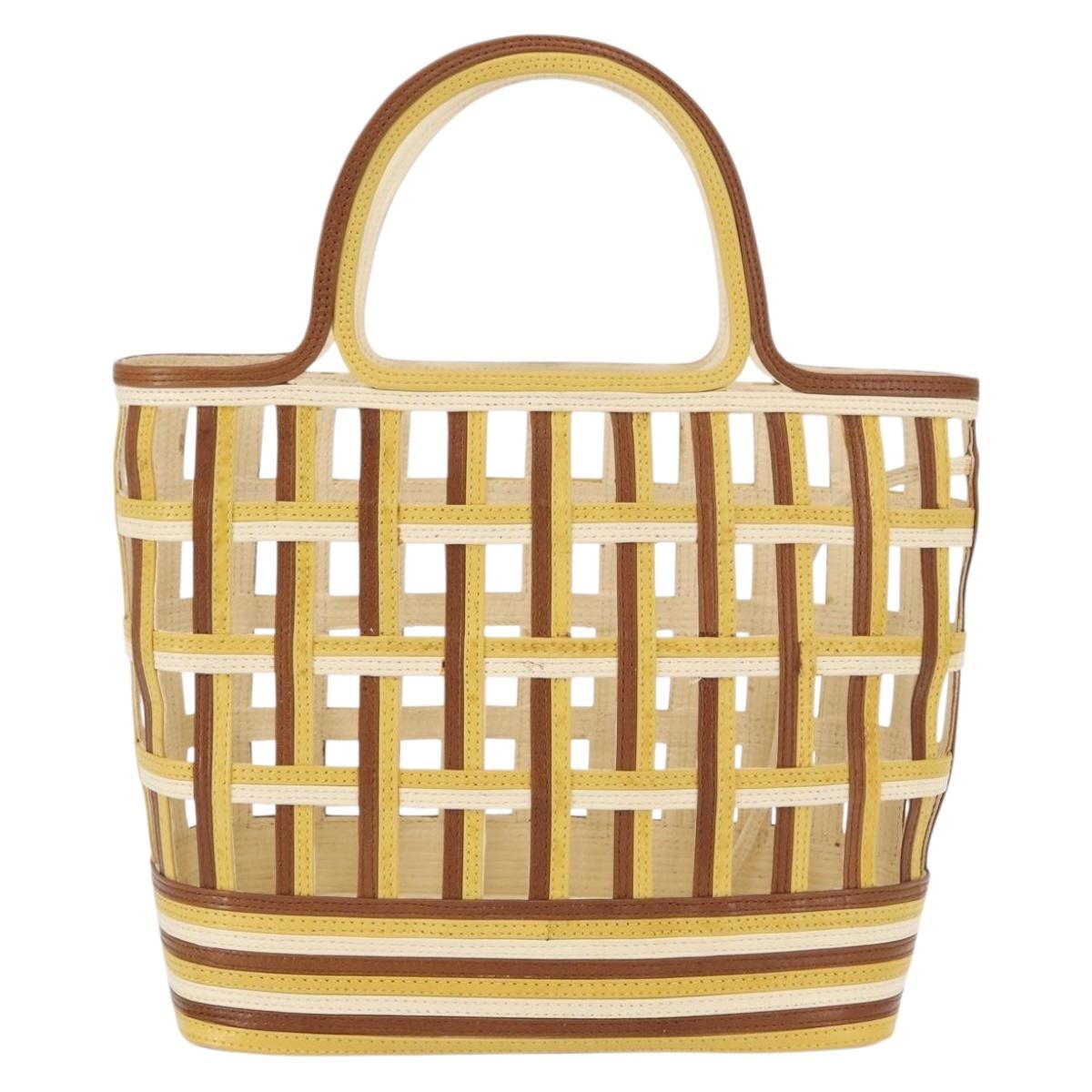 PRADA Hand Bag Leather Brown Auth BA8023