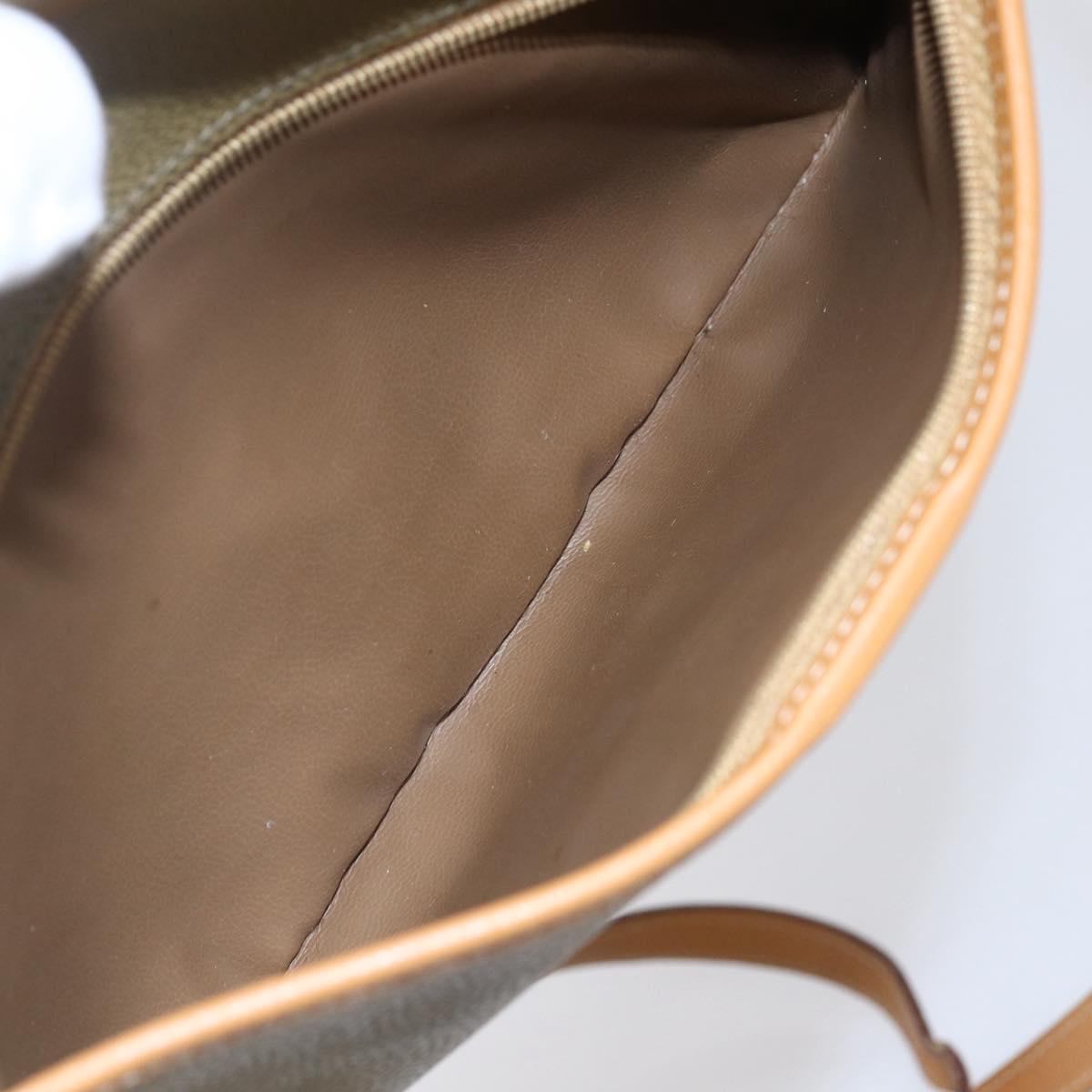 BALENCIAGA Shoulder Bag Leather Beige Silver Auth BA8029