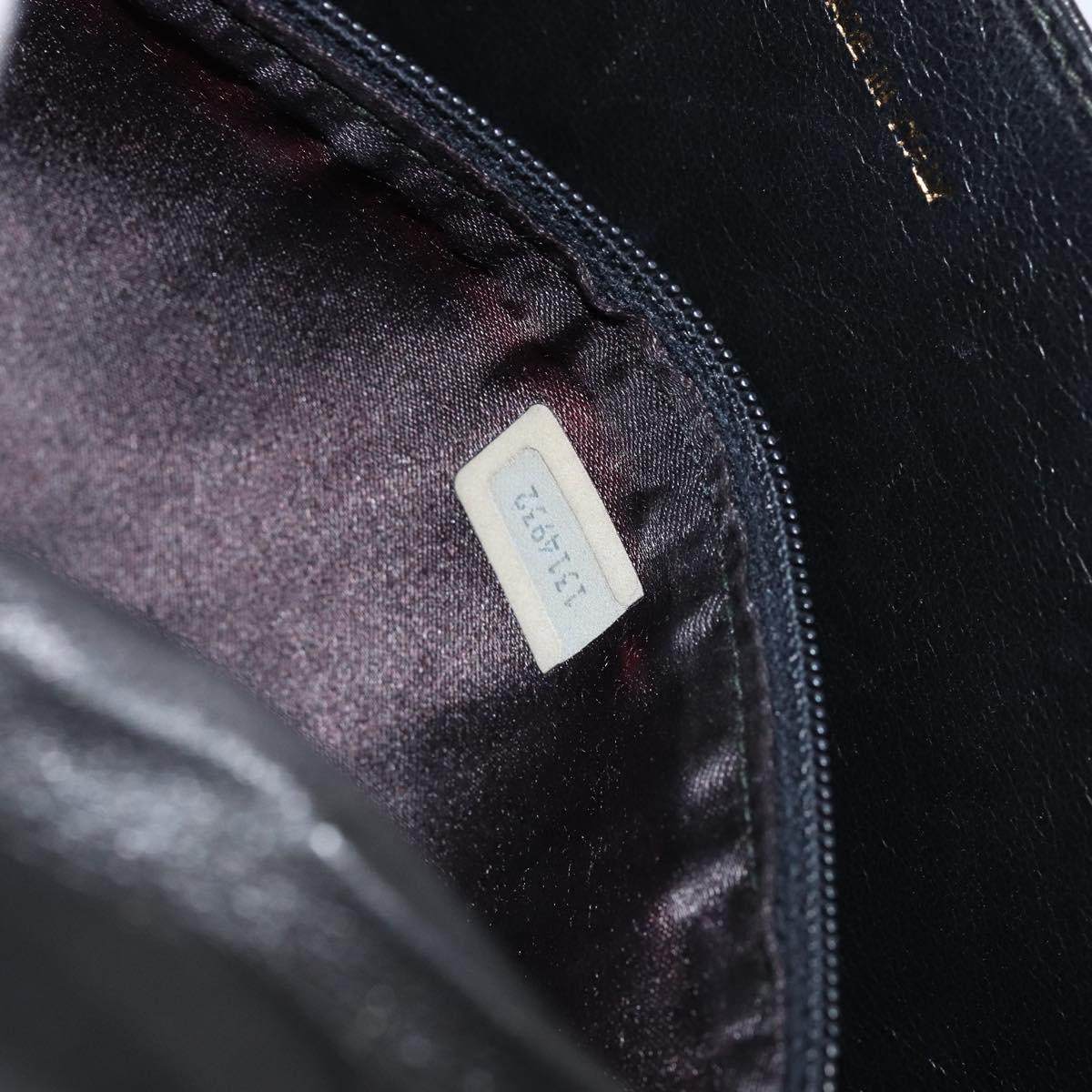 CHANEL Matelasse Shoulder Bag Lamb Skin Black Gold CC Auth BA8034