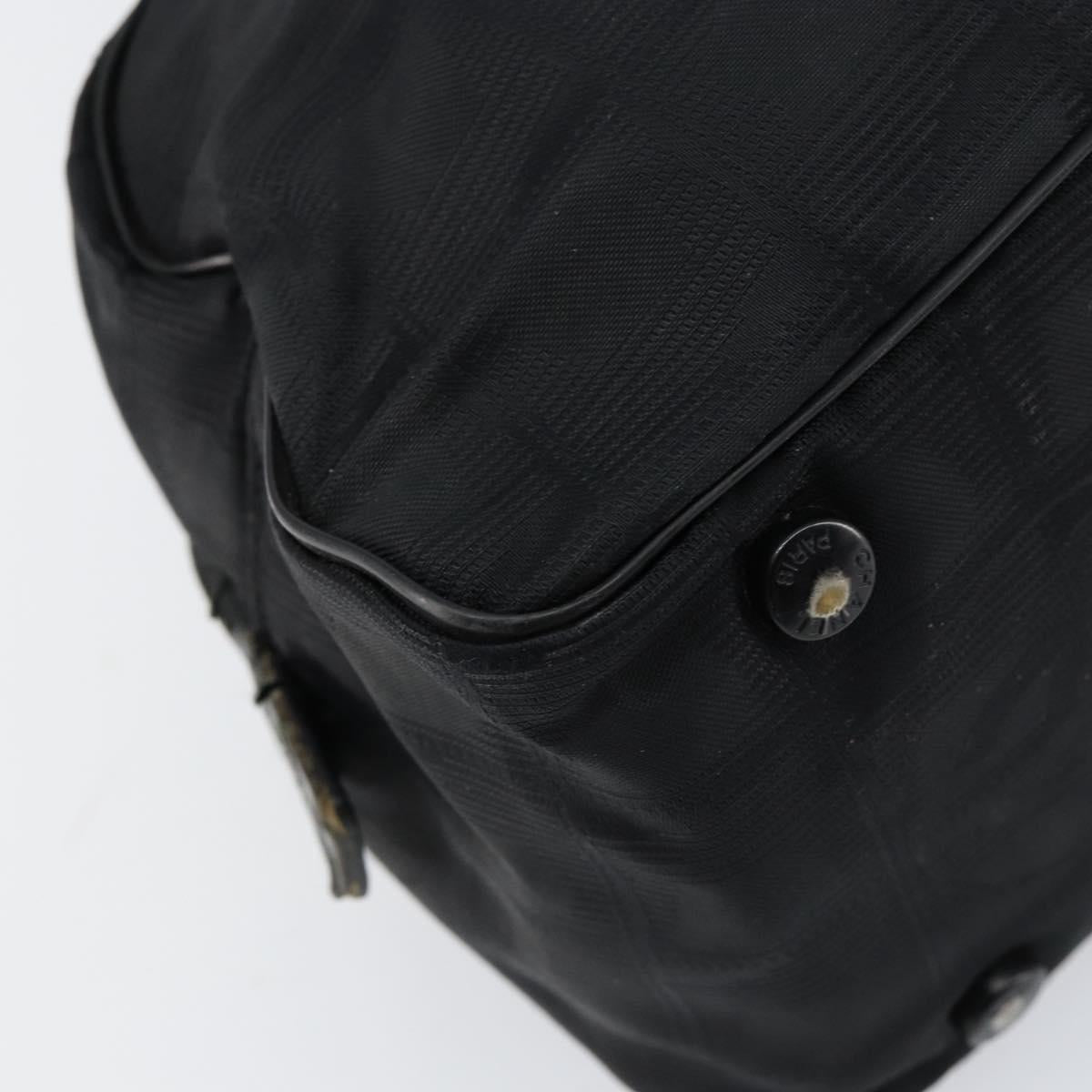 CHANEL New Travel Line Hand Bag Nylon Black CC Auth BA8039