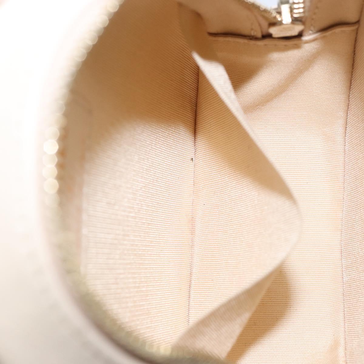 CHANEL Matelasse Chain Shoulder Bag Lamb Skin Beige Gold CC Auth BA8041