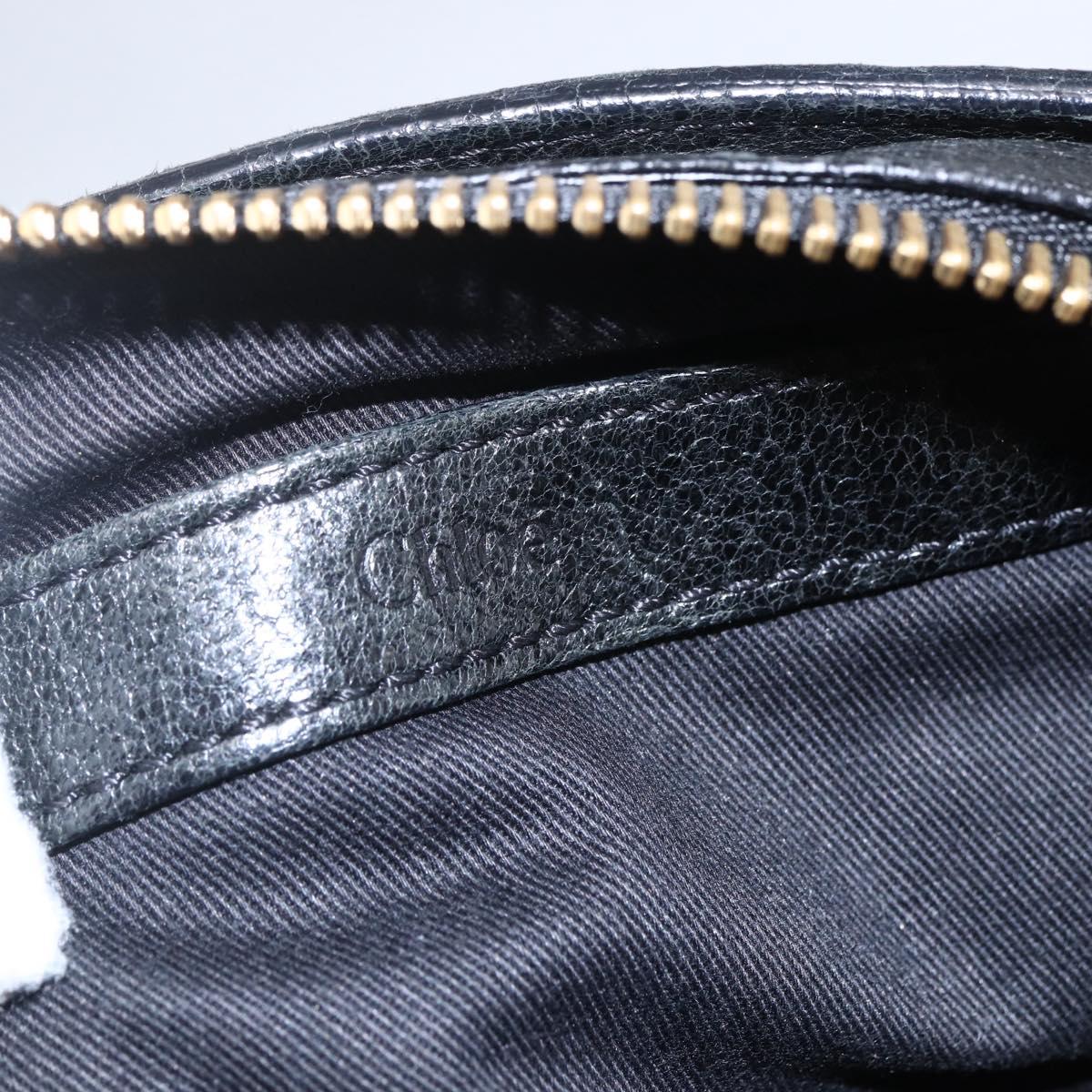 Chloe Etel Hand Bag Leather 2way Black Gold Auth BA8053