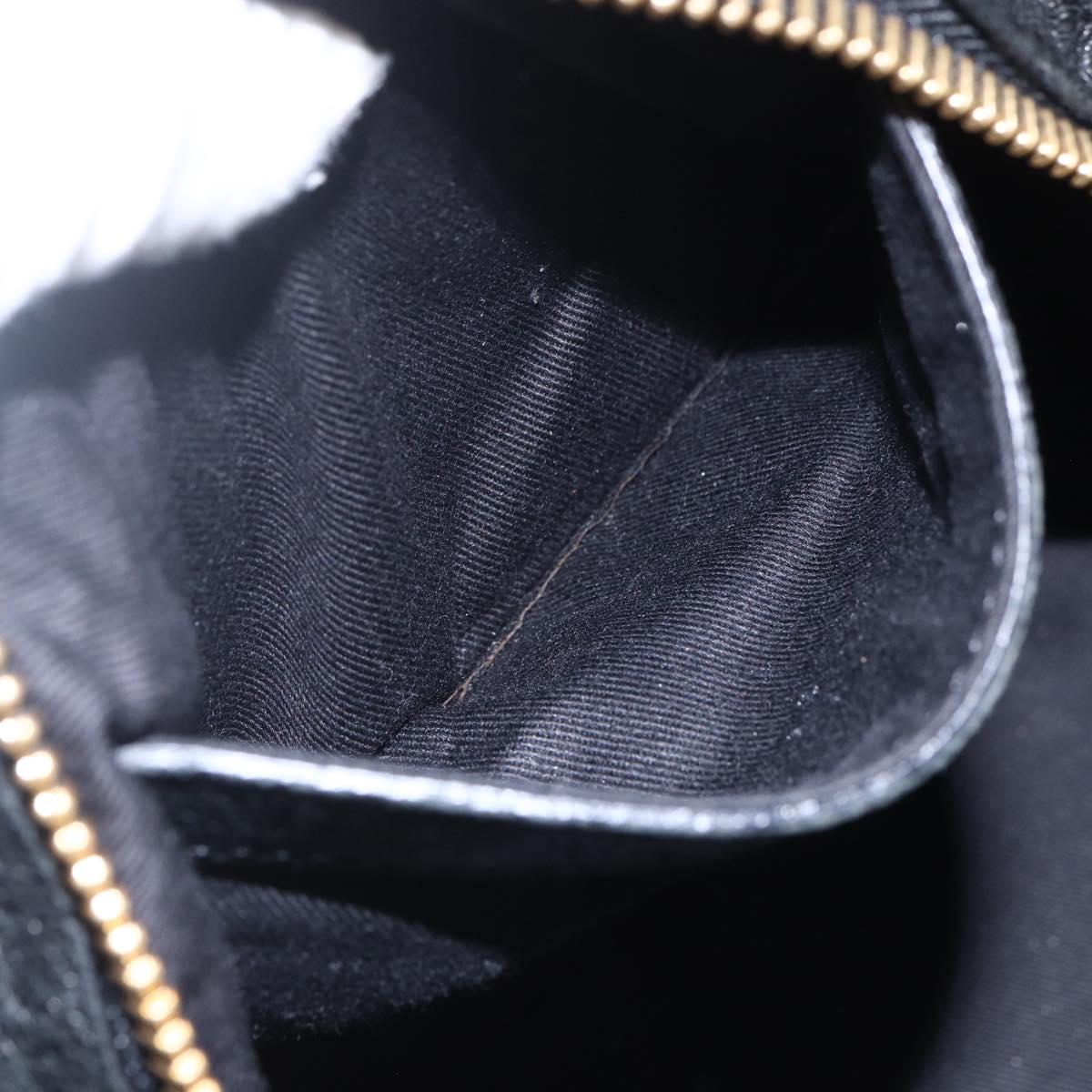 Chloe Etel Hand Bag Leather 2way Black Gold Auth BA8053