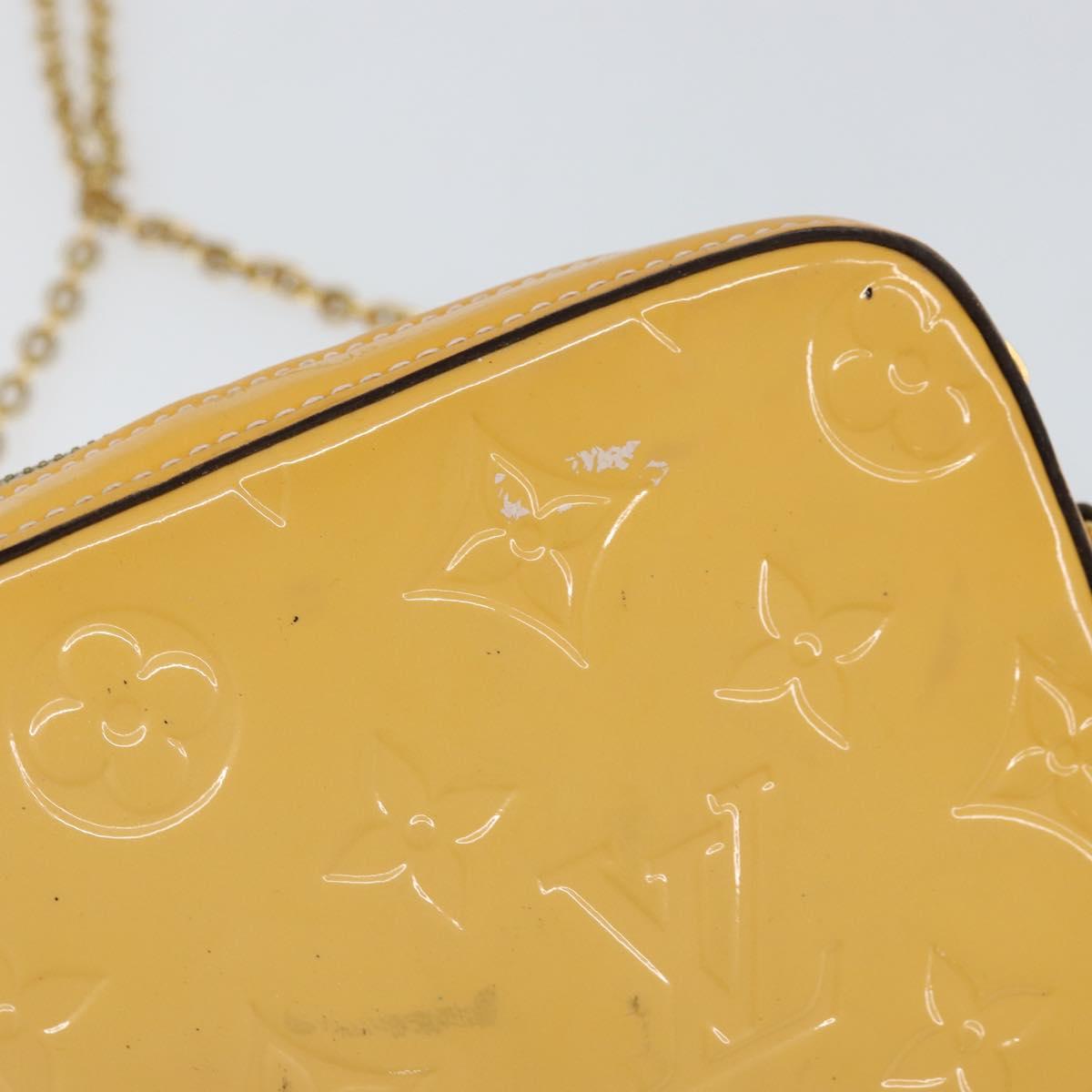 LOUIS VUITTON Monogram Vernis Camera Pouch Rose Valerine M64058 LV Auth BA8067