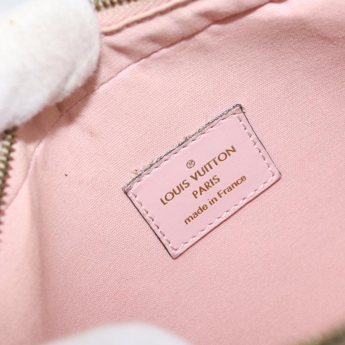 LOUIS VUITTON Monogram Vernis Camera Pouch Rose Valerine M64058 LV Auth BA8067