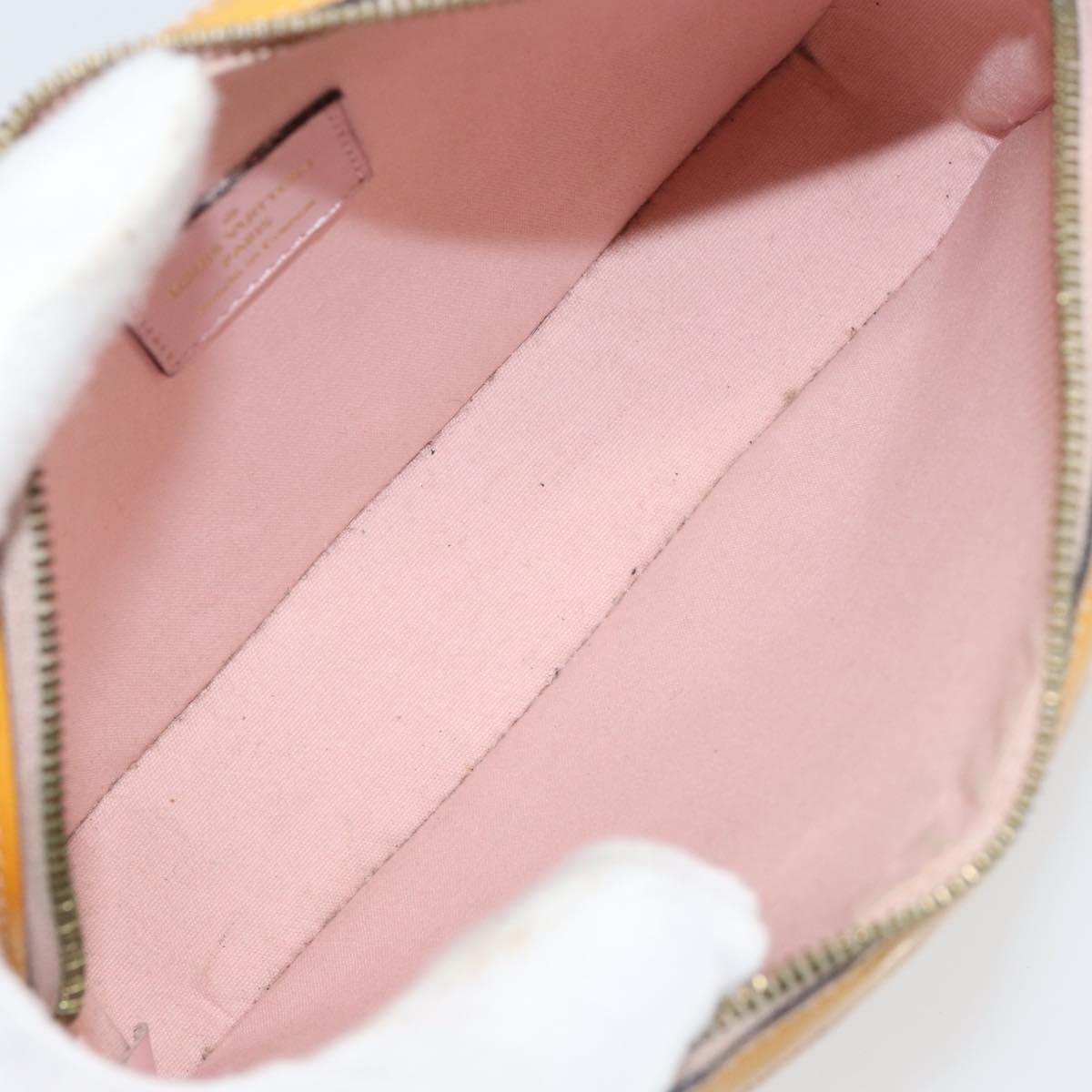 LOUIS VUITTON Monogram Vernis Camera Pouch Rose Valerine M64058 LV Auth BA8067