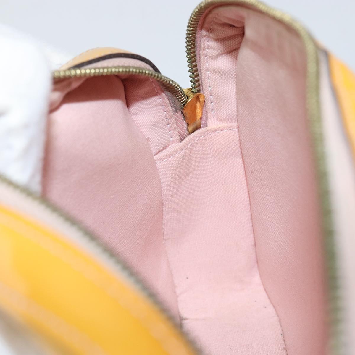 LOUIS VUITTON Monogram Vernis Camera Pouch Rose Valerine M64058 LV Auth BA8067