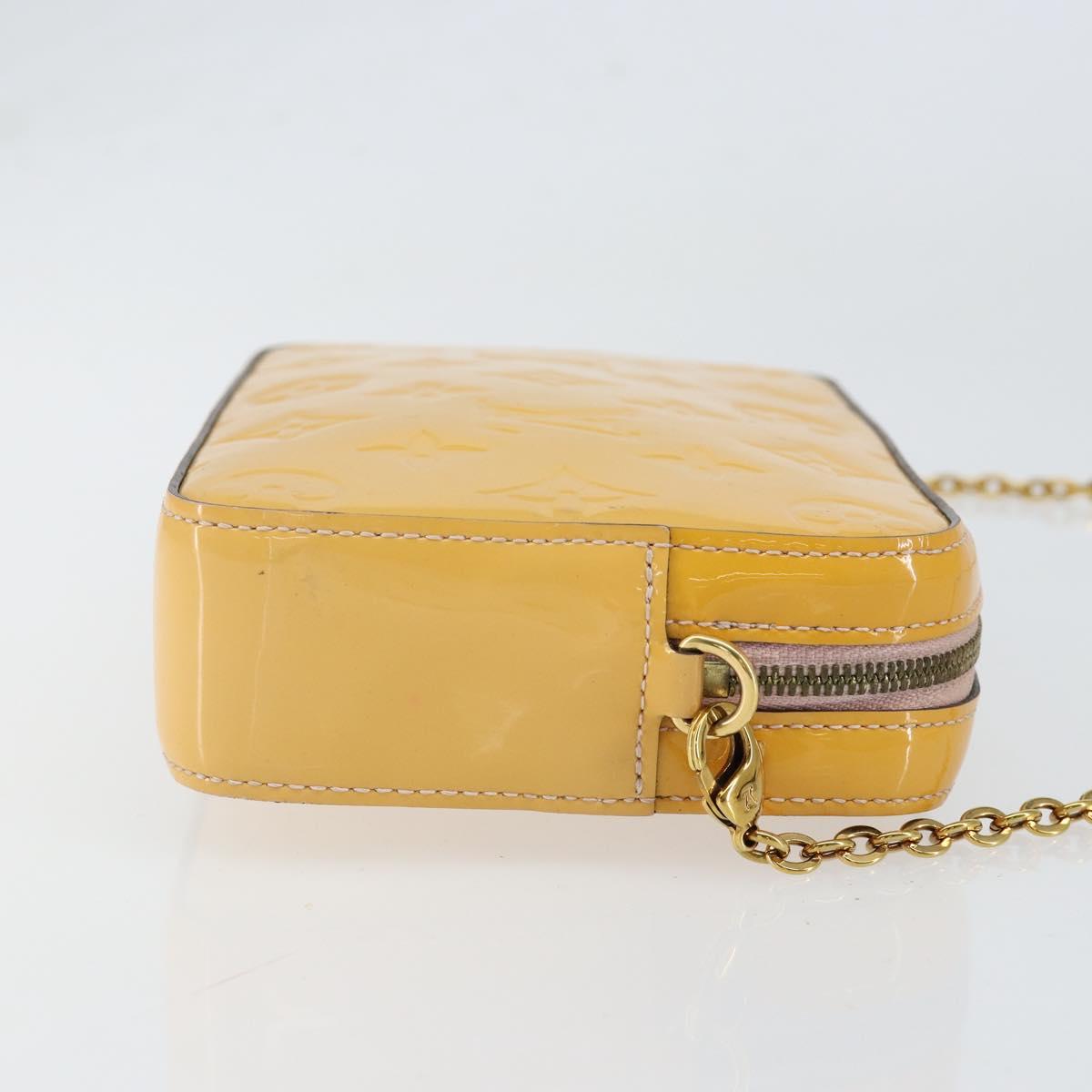 LOUIS VUITTON Monogram Vernis Camera Pouch Rose Valerine M64058 LV Auth BA8067