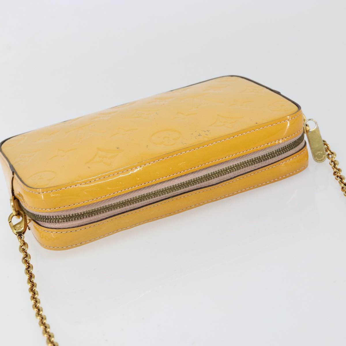 LOUIS VUITTON Monogram Vernis Camera Pouch Rose Valerine M64058 LV Auth BA8067