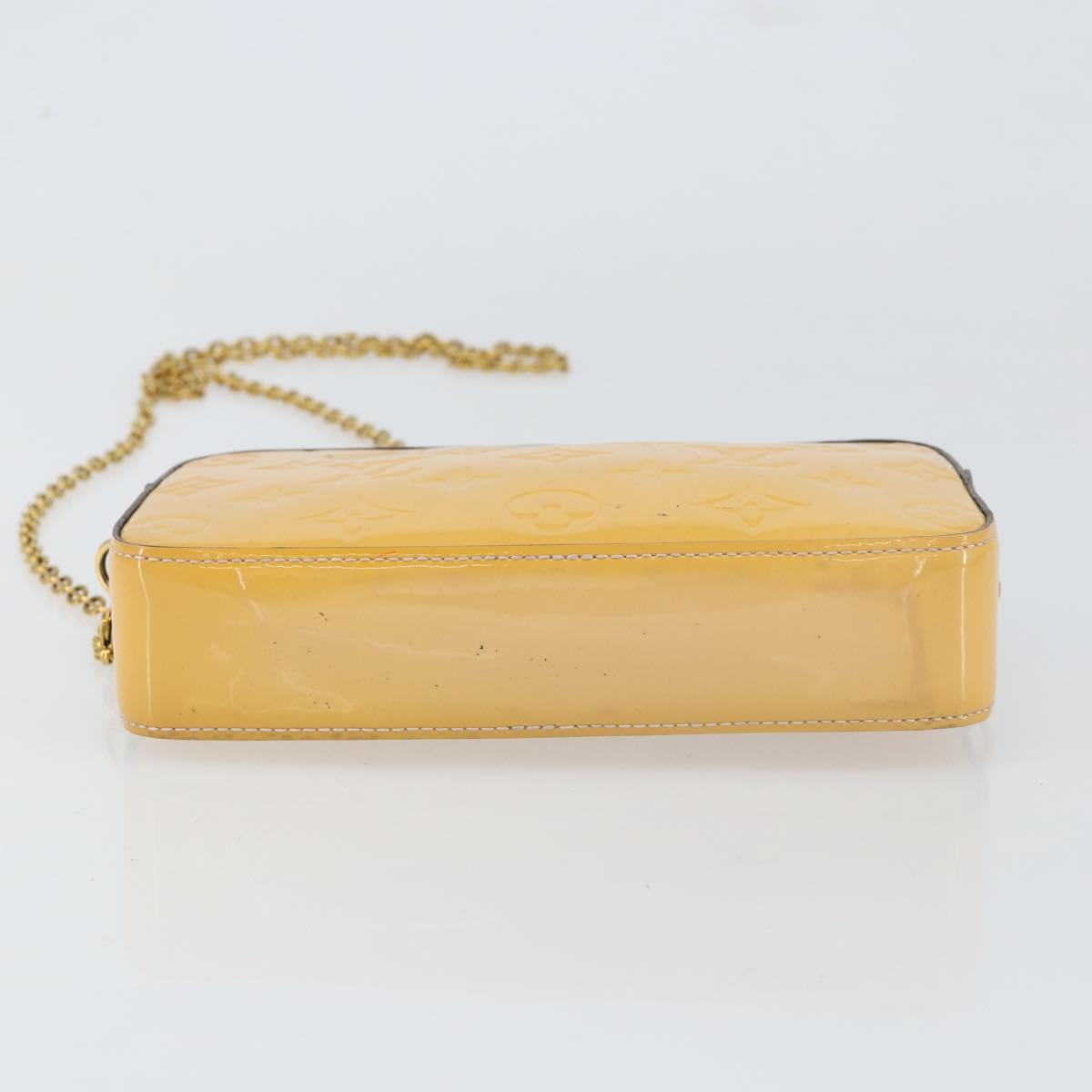 LOUIS VUITTON Monogram Vernis Camera Pouch Rose Valerine M64058 LV Auth BA8067