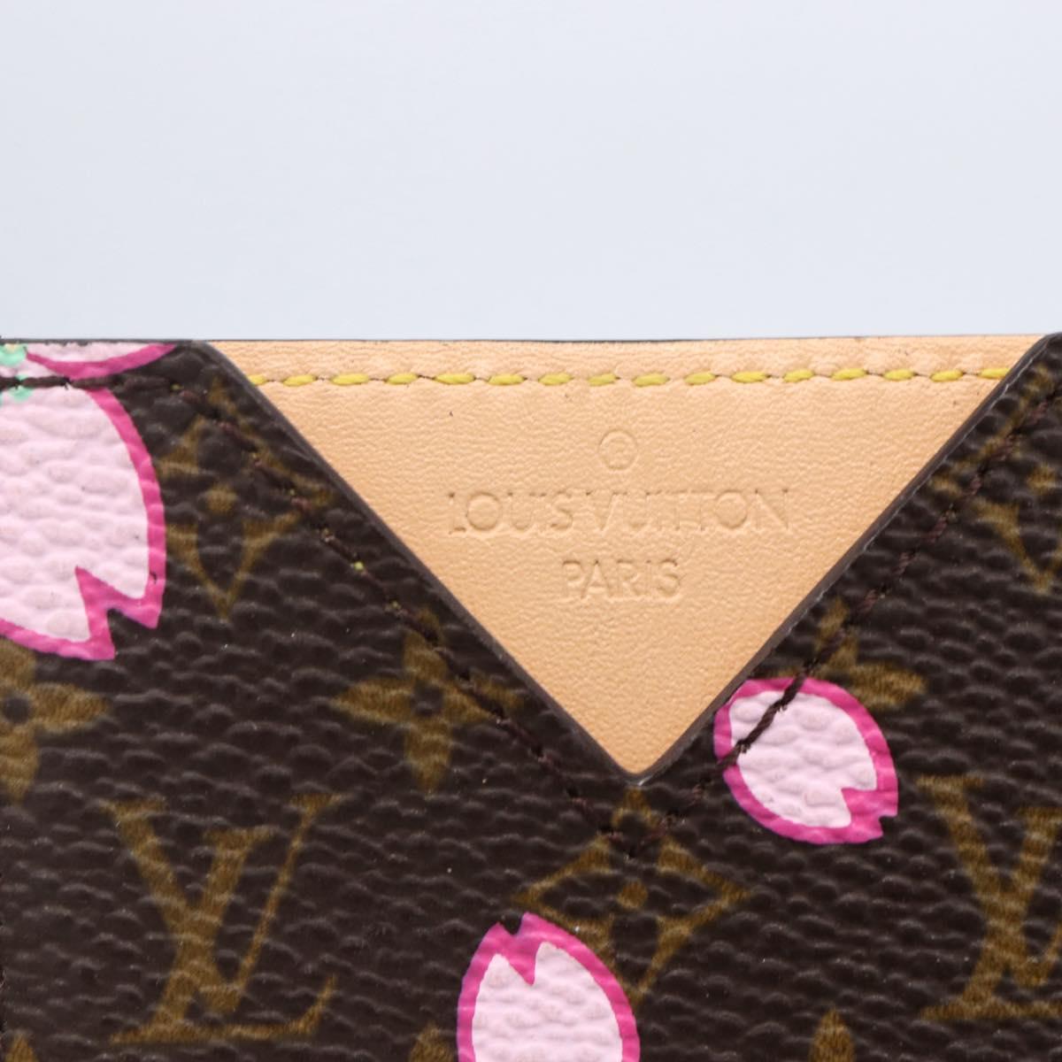LOUIS VUITTON Monogram Cherry Blossom Etui Miroir M92018 LV Auth BA8069