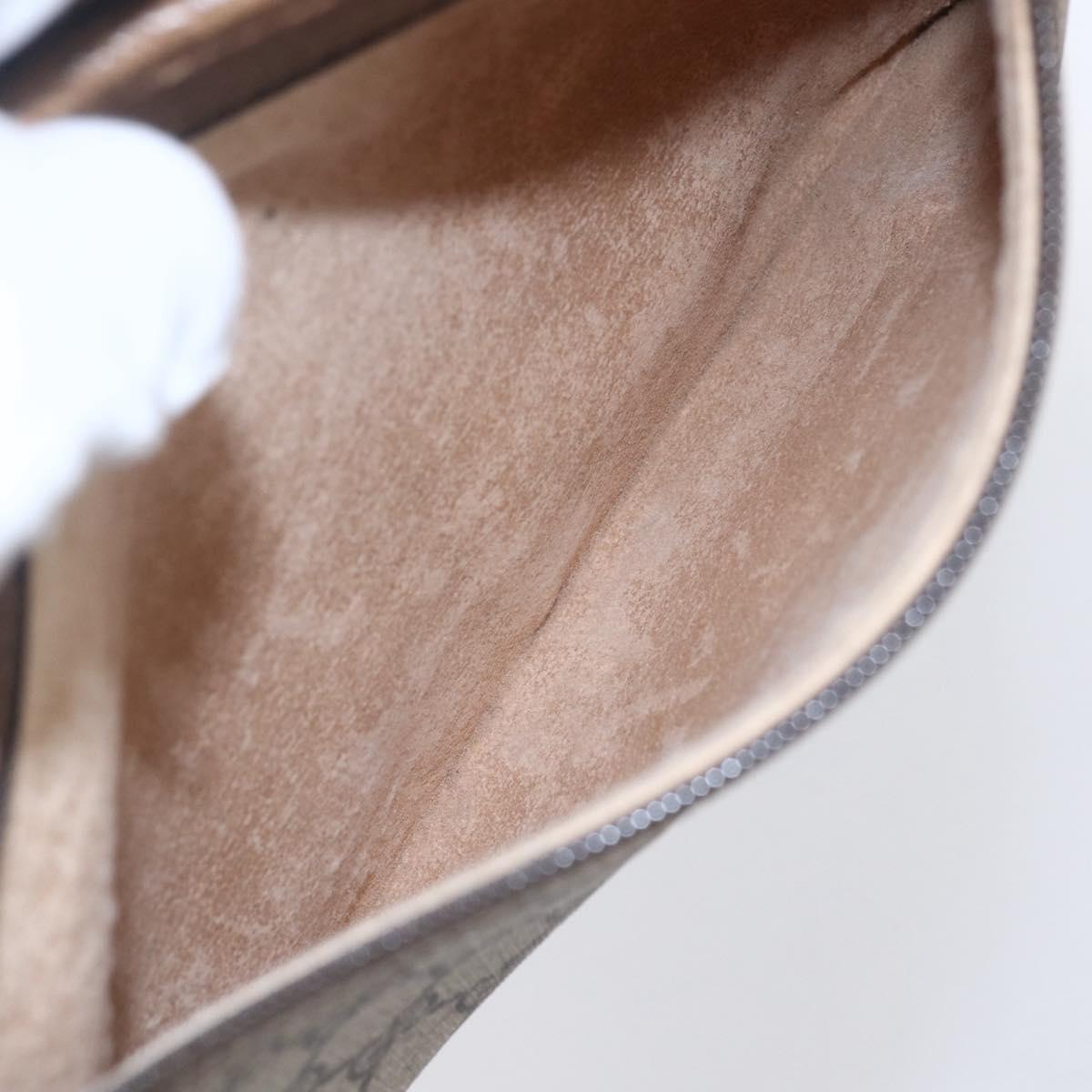 GUCCI GG Supreme Clutch Bag PVC Leather Beige Gold 41 01 037 Auth BA8075