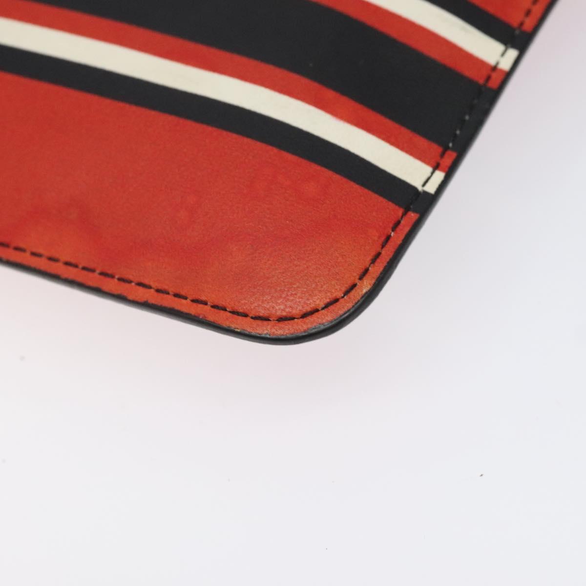 GIVENCHY Clutch Bag Leather Red Auth BA809