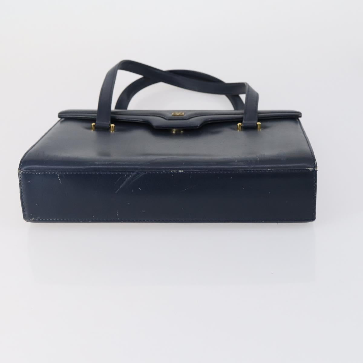 CELINE Givenchy Hand Bag Leather 2 Set Navy Green Auth BA8093
