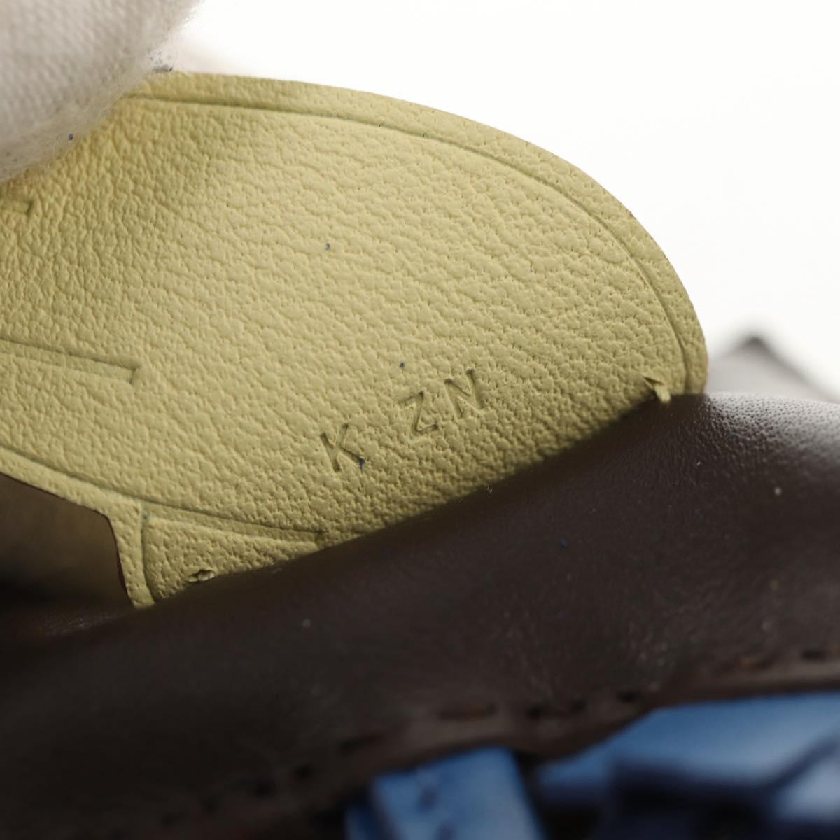 HERMES Rodeo PM Charm Leather Brown Blue Auth BA8095M