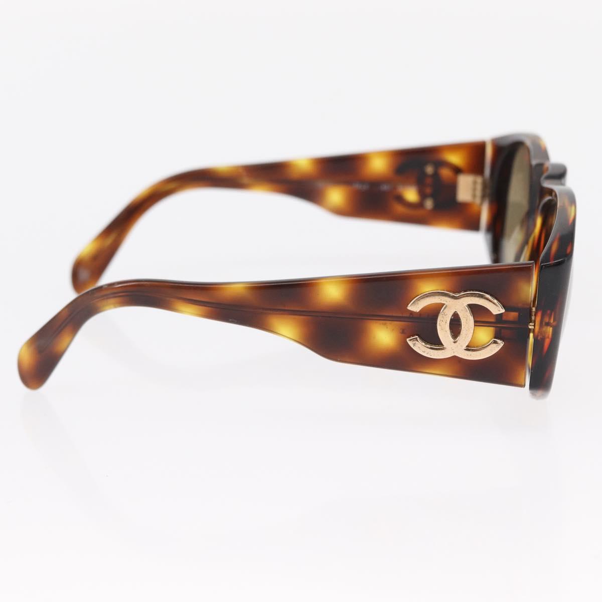 CHANEL Sunglasses plastic Brown CC Auth BA8098