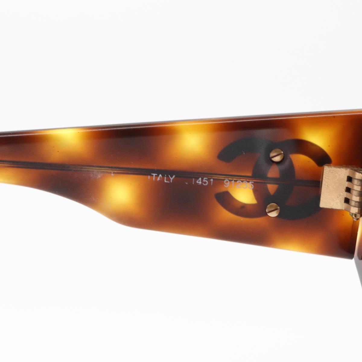 CHANEL Sunglasses plastic Brown CC Auth BA8098