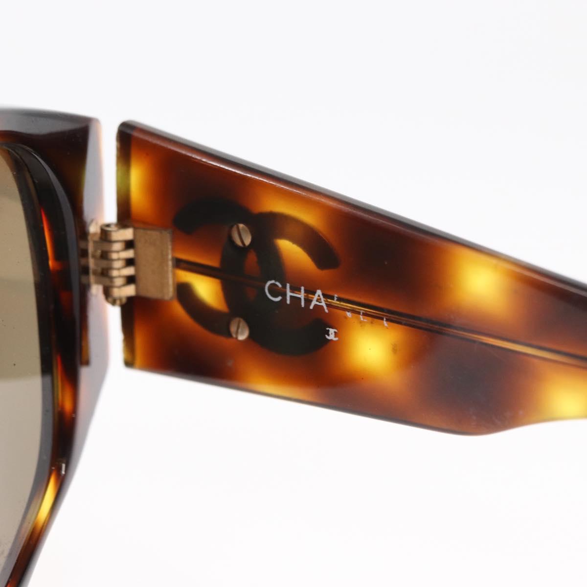 CHANEL Sunglasses plastic Brown CC Auth BA8098