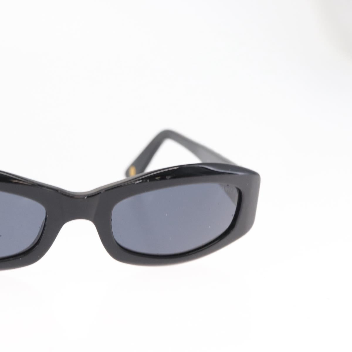 CHANEL Sunglasses plastic Black CC Auth BA8099