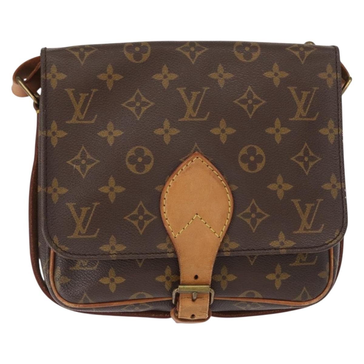 LOUIS VUITTON Monogram Cartouchiere MM Shoulder Bag M51253 LV Auth BA8112