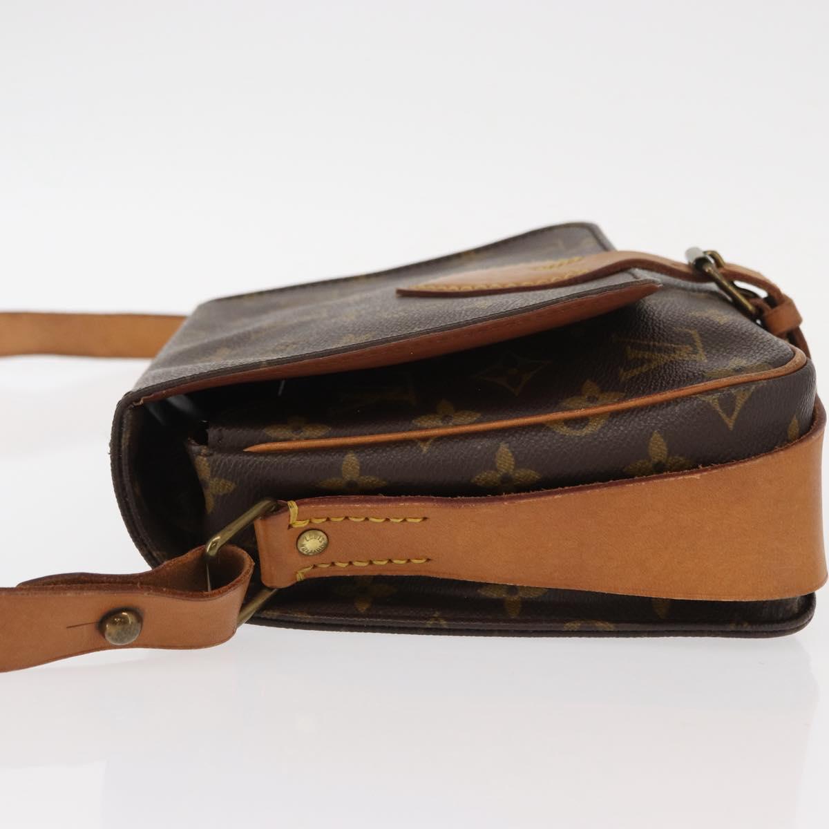 LOUIS VUITTON Monogram Cartouchiere MM Shoulder Bag M51253 LV Auth BA8112